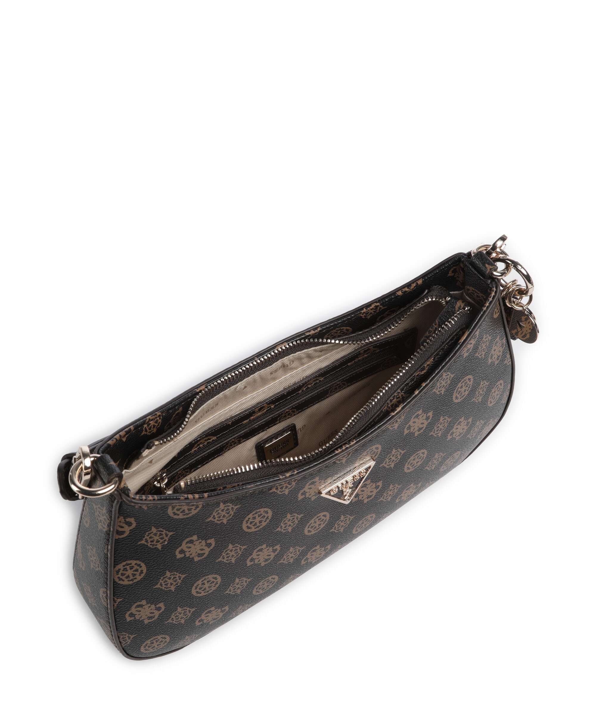 Guess Noelle Printed Peony Torba na ramię mocha logo - Image 6