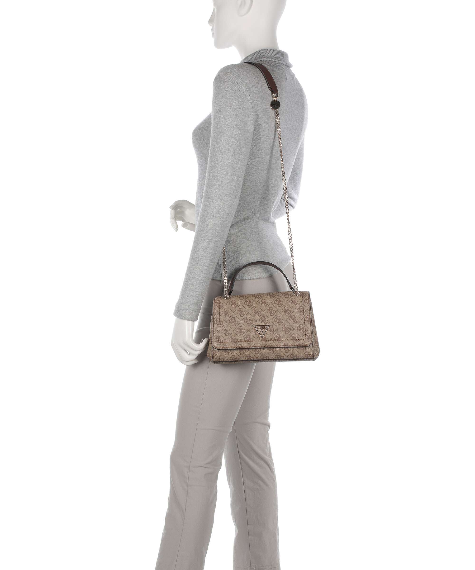 Guess Noelle Torba na ramię latte logo/brown - Image 4