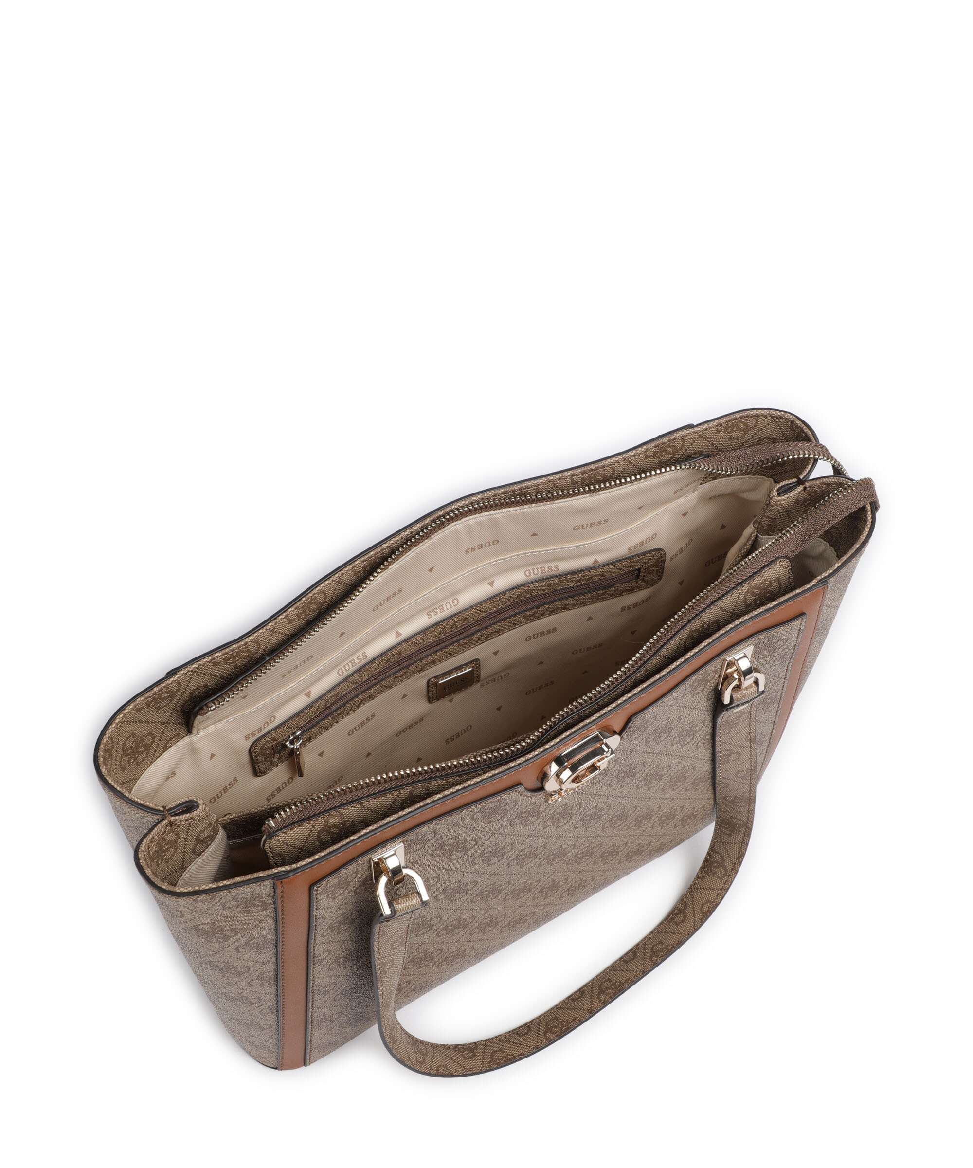 Guess Orlina 4G Logo Torba na zakupy latte logo/brown - Image 5