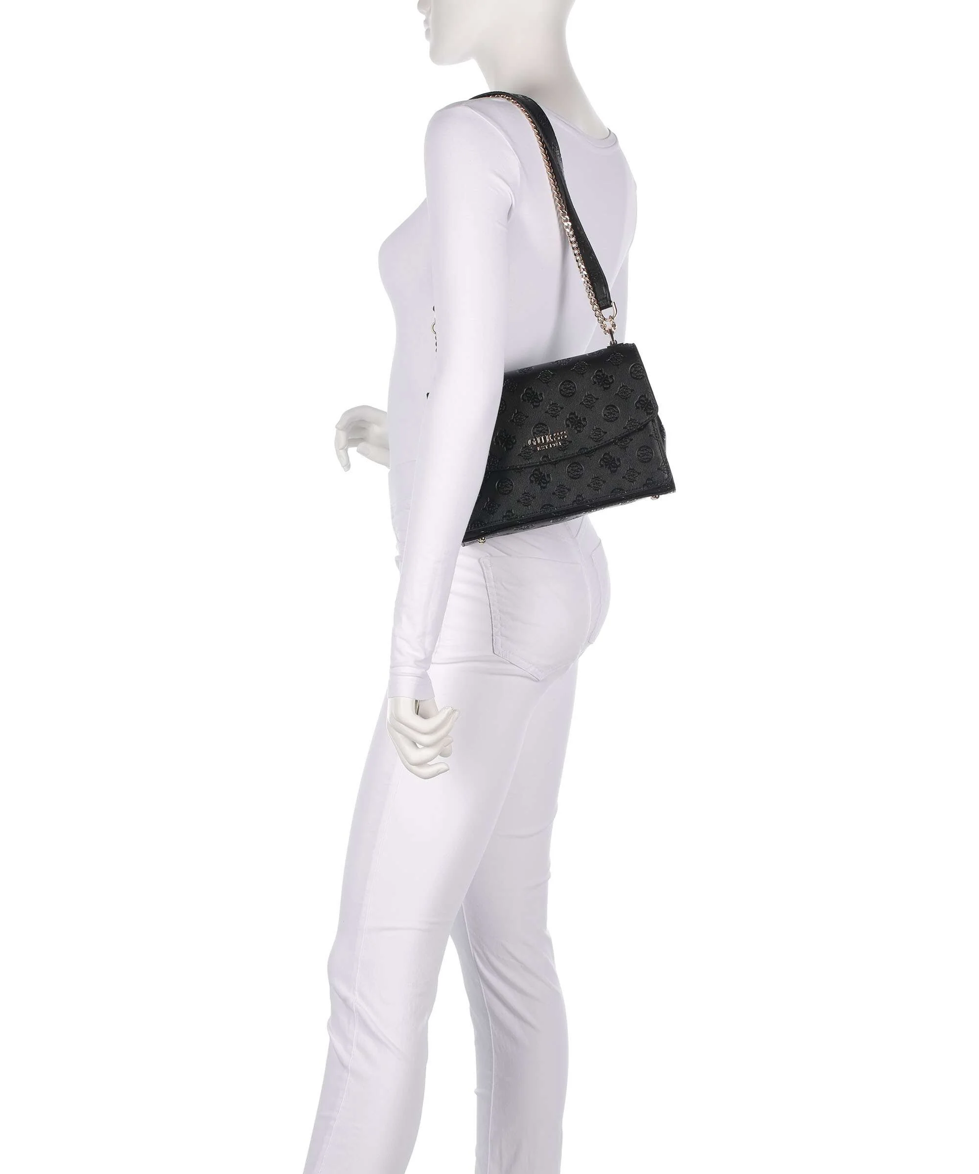 Guess Phoebe Peony Debossed Torba na ramię black logo - Image 4