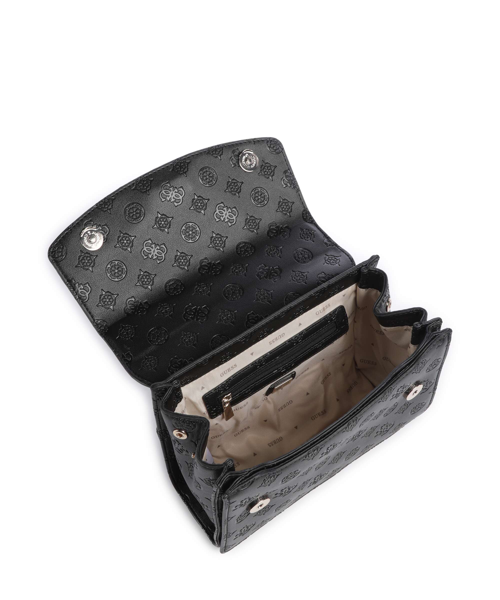 Guess Phoebe Peony Debossed Torba na ramię black logo - Image 7