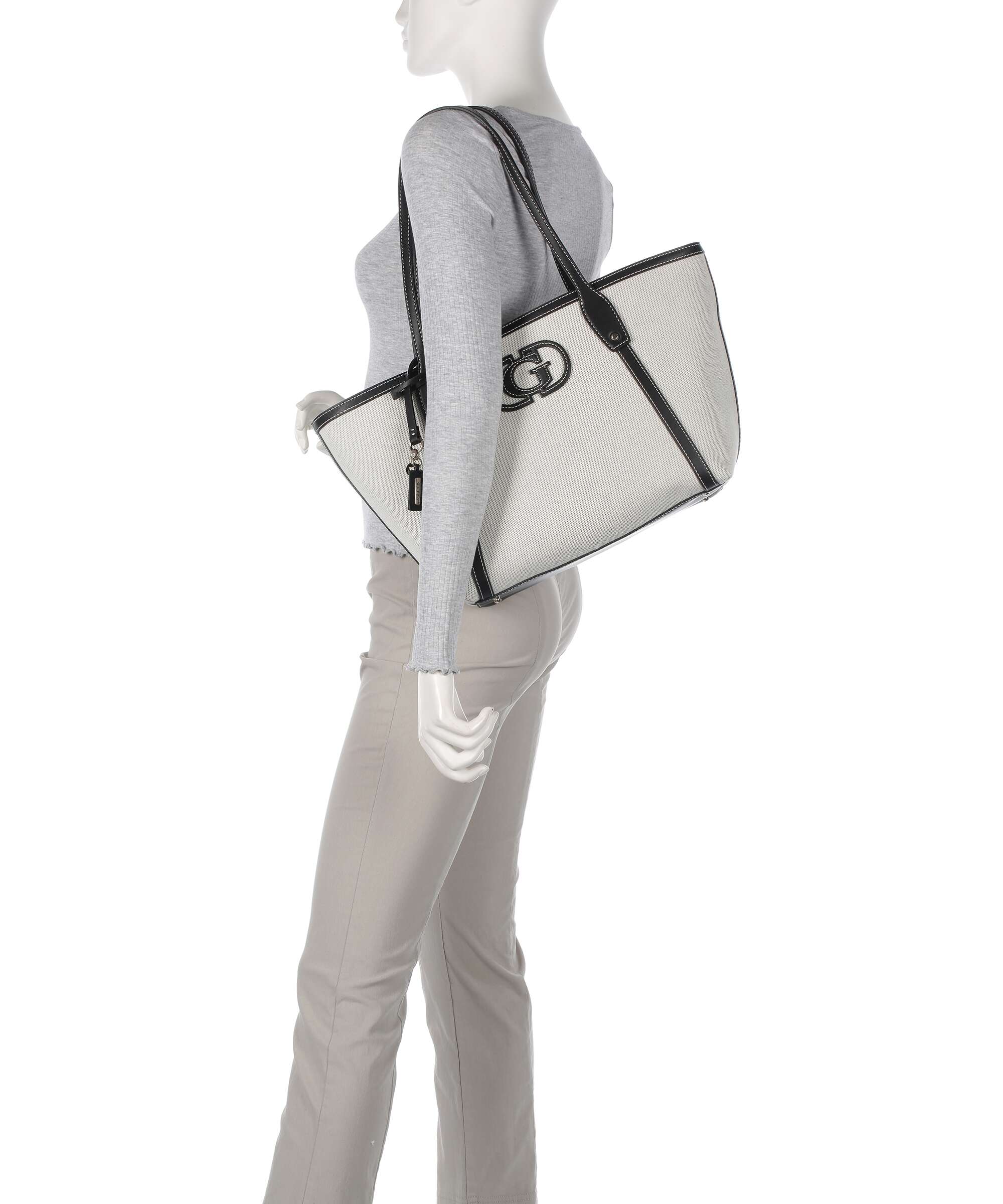 Guess Sebina Torba na zakupy natural/black - Image 3