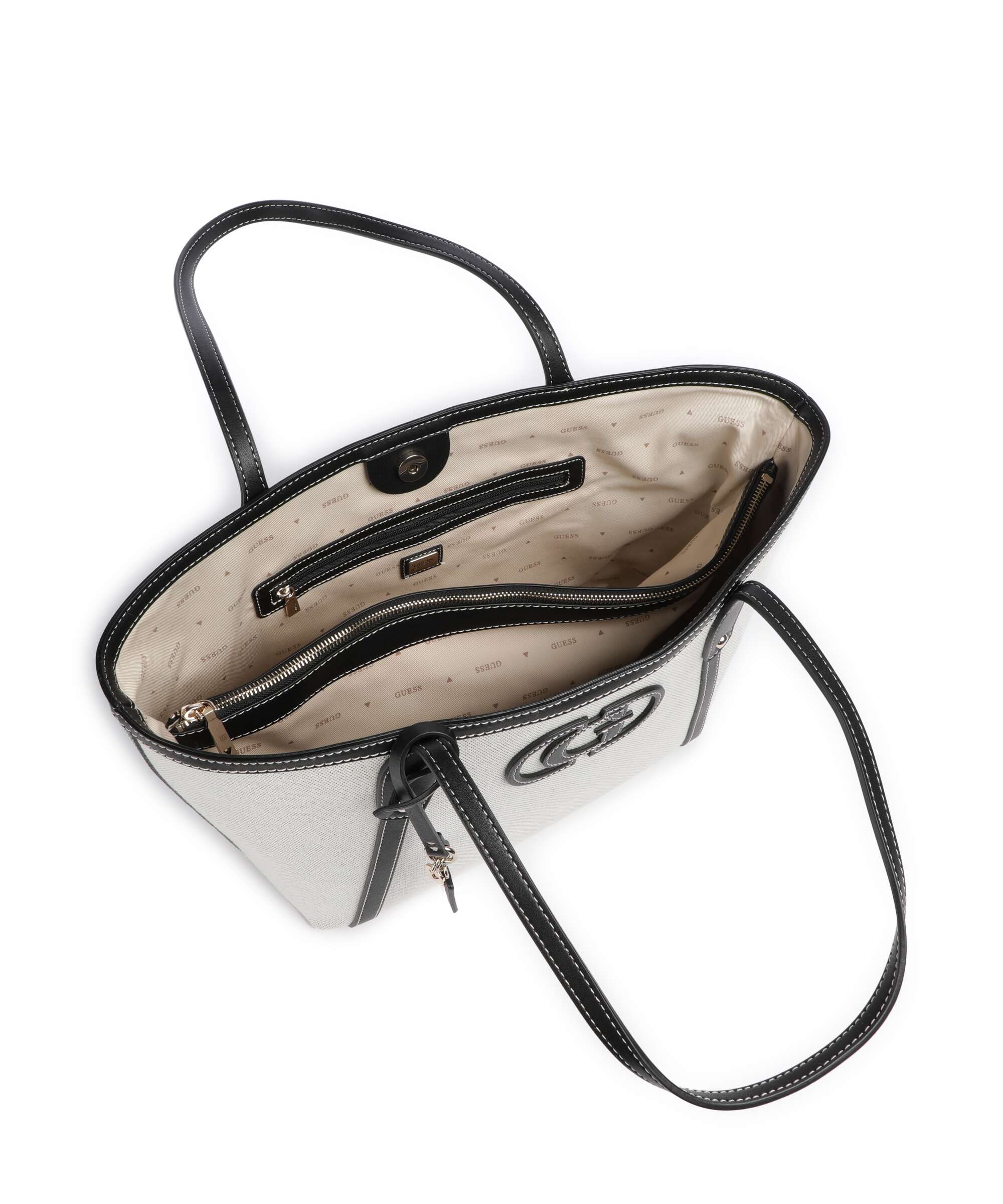 Guess Sebina Torba na zakupy natural/black - Image 6