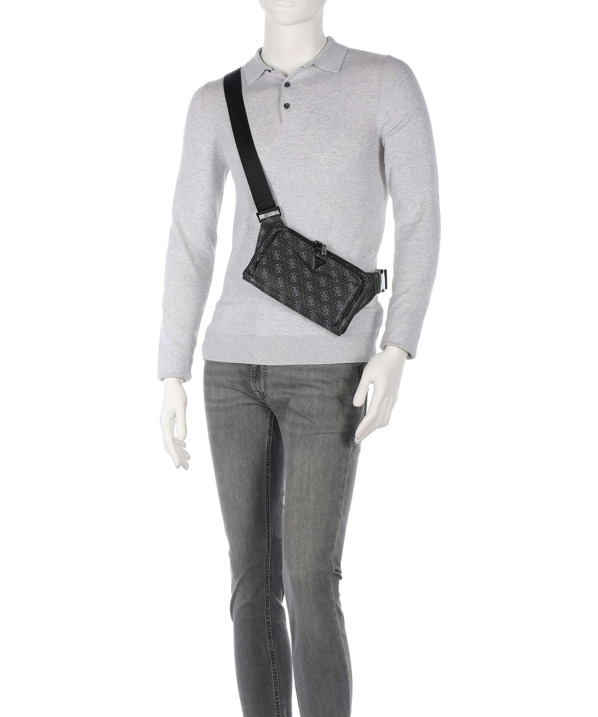 Guess Siena 4G Eco Saszetka nerka dark black - Image 3