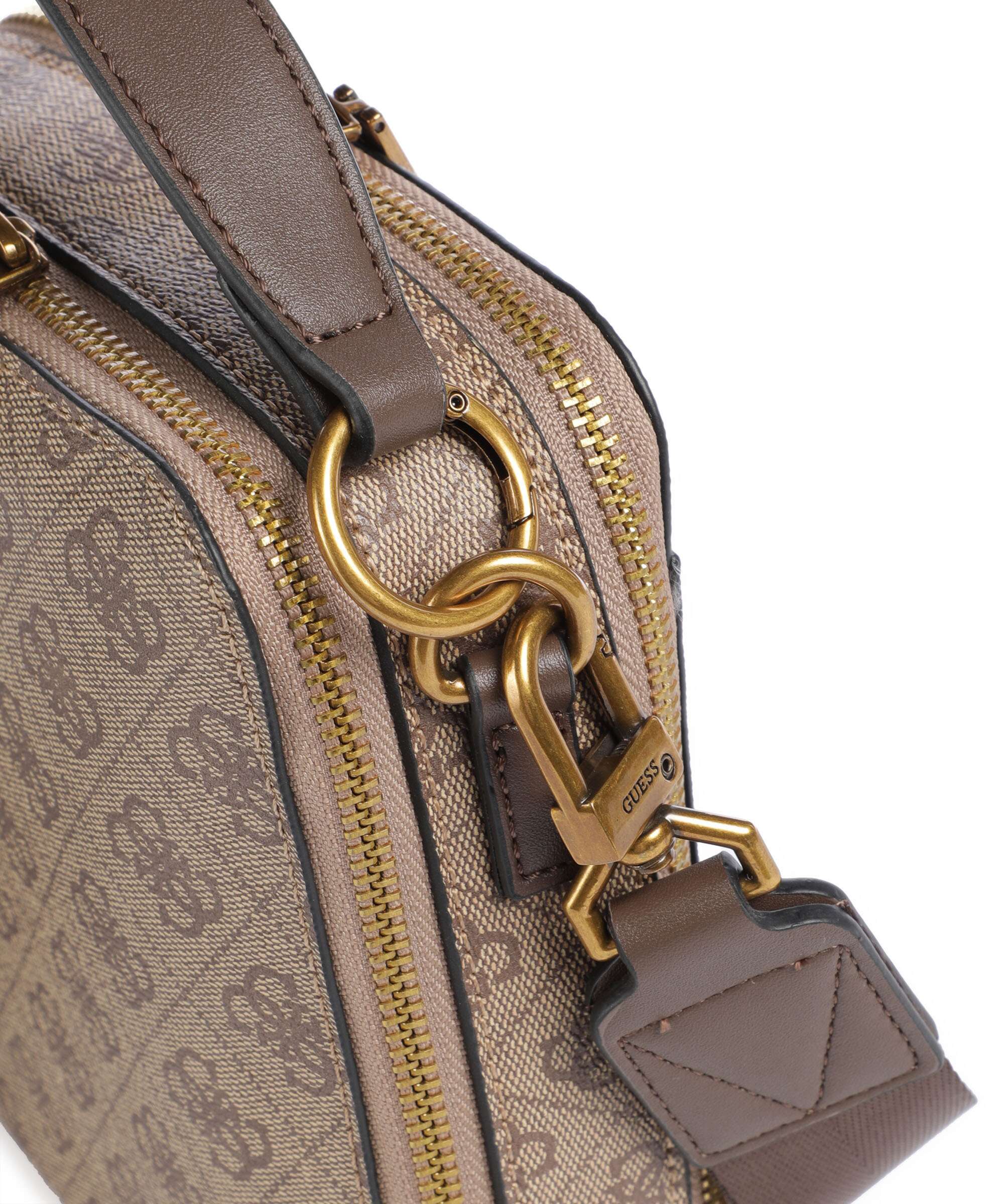 Guess Torino 4G Eco Torba przez ramię beige/brown - Image 4
