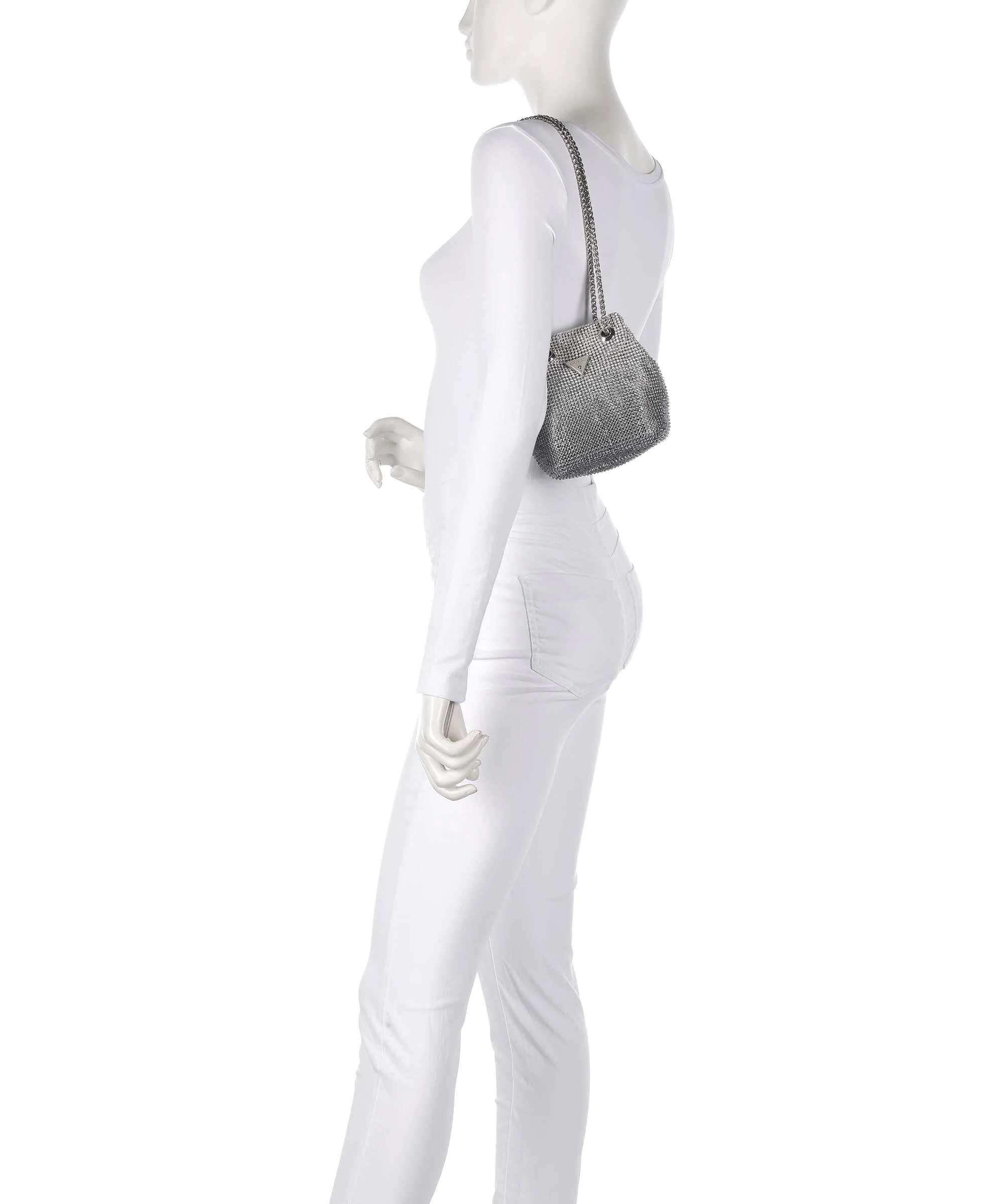 Guess Zalina Torba na ramię silver - Image 3