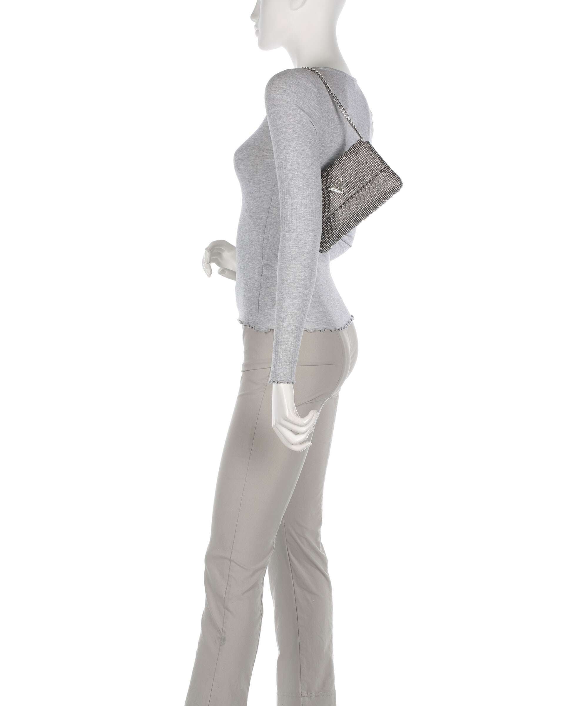 Guess Zalina Torba na ramię silver - Image 3
