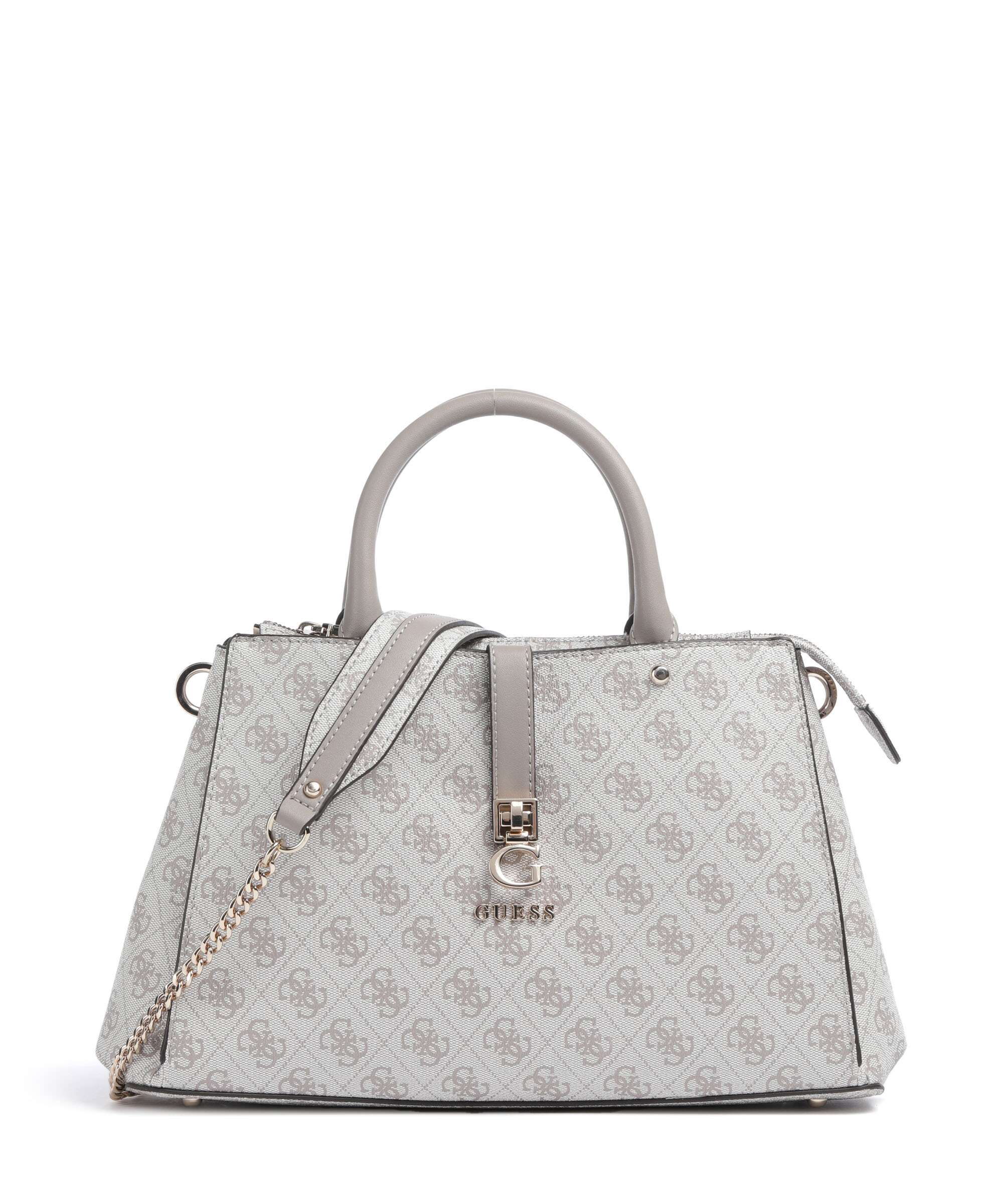 Guess Zamira Torebka dark taupe logo