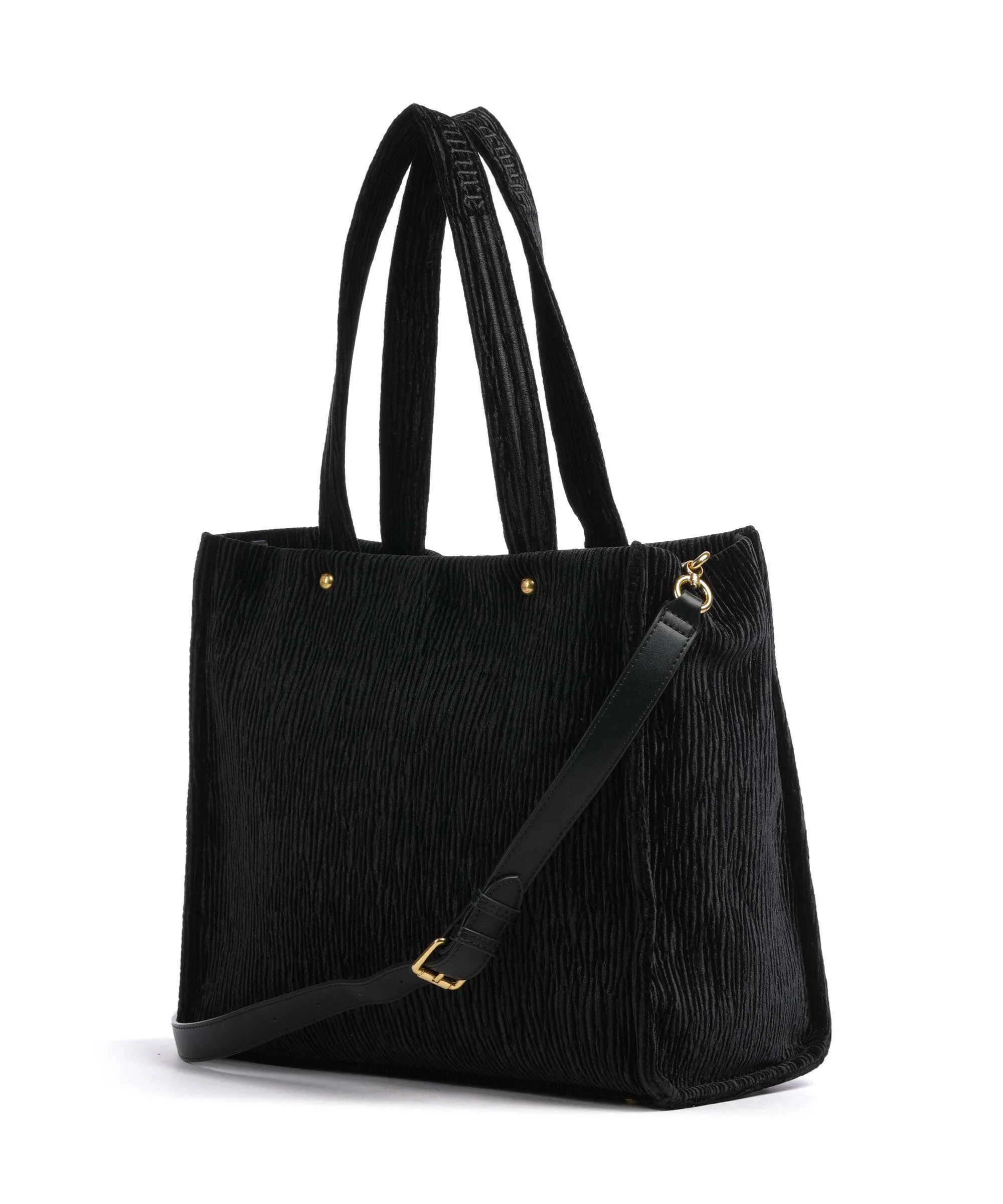 Juicy Couture Iris Crinkled Velvet L Torba na zakupy black - Image 2