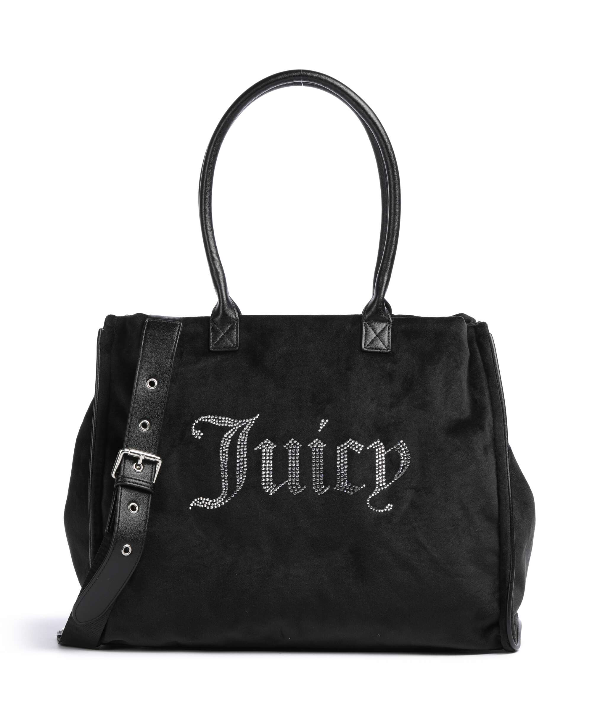 Juicy Couture Iris Velvet Rhinestones L Torba na zakupy black