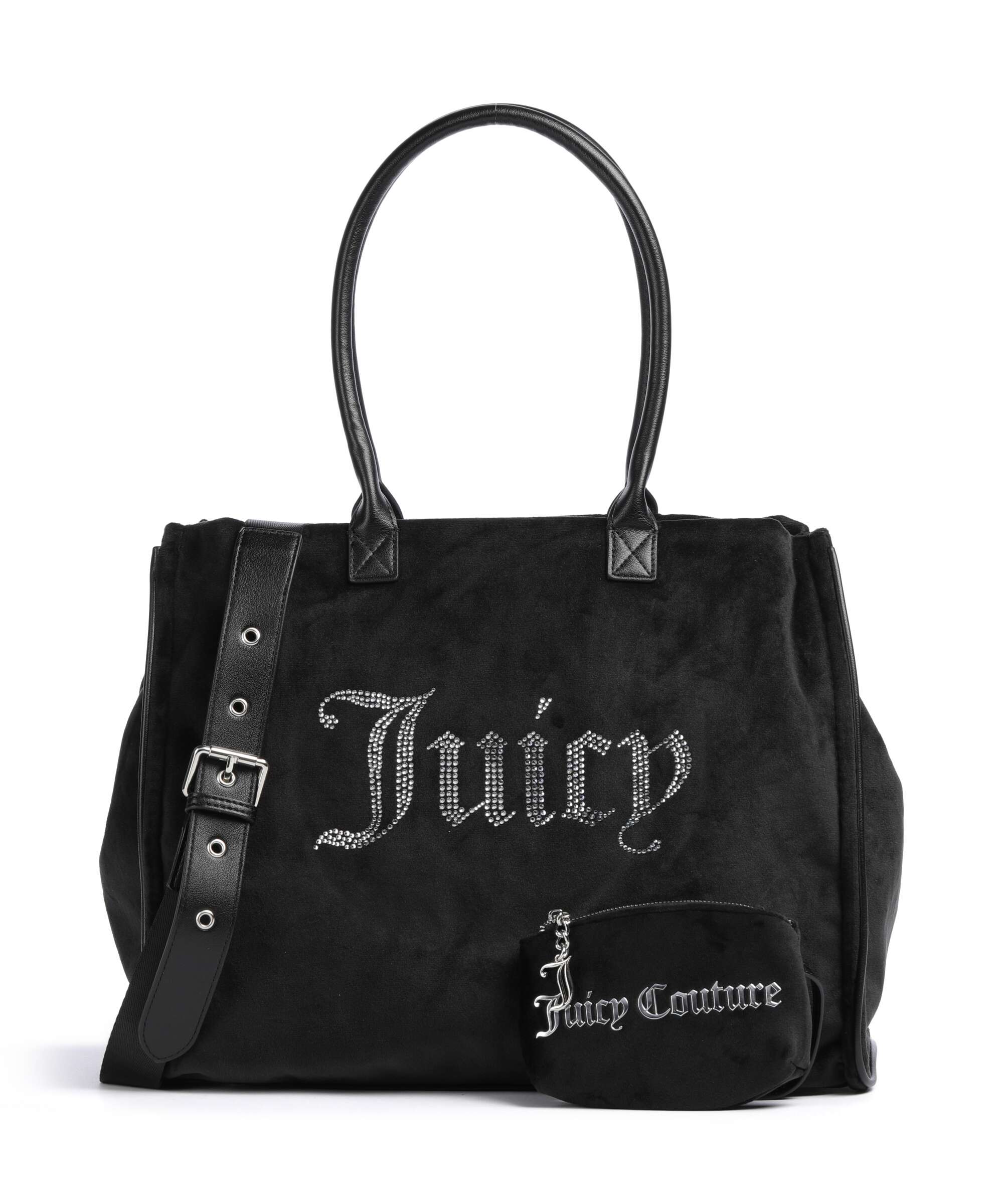 Juicy Couture Iris Velvet Rhinestones L Torba na zakupy black - Image 4