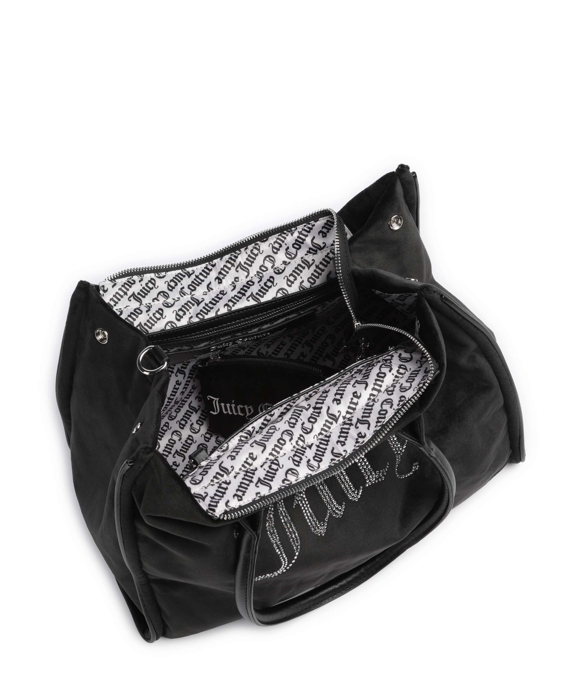 Juicy Couture Iris Velvet Rhinestones L Torba na zakupy black - Image 6