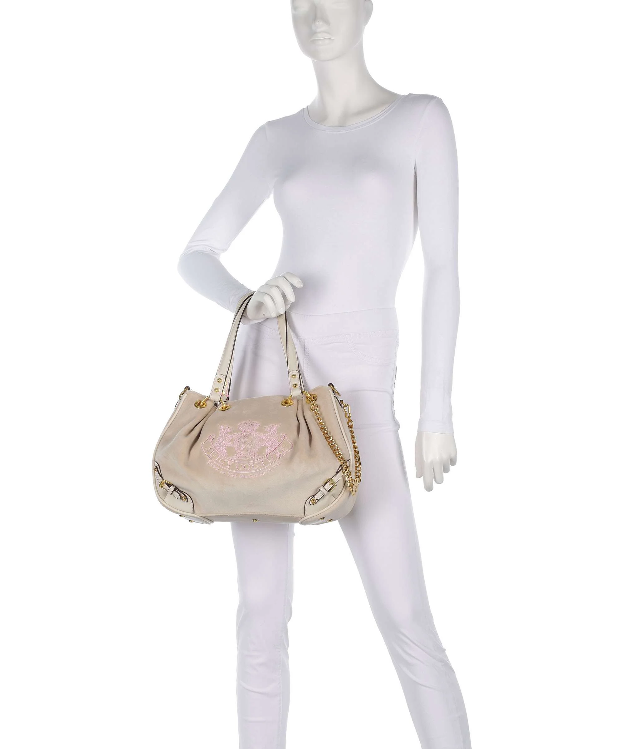 Juicy Couture Twig Narrative Velvet M Torebka worek marshmallow - Image 3