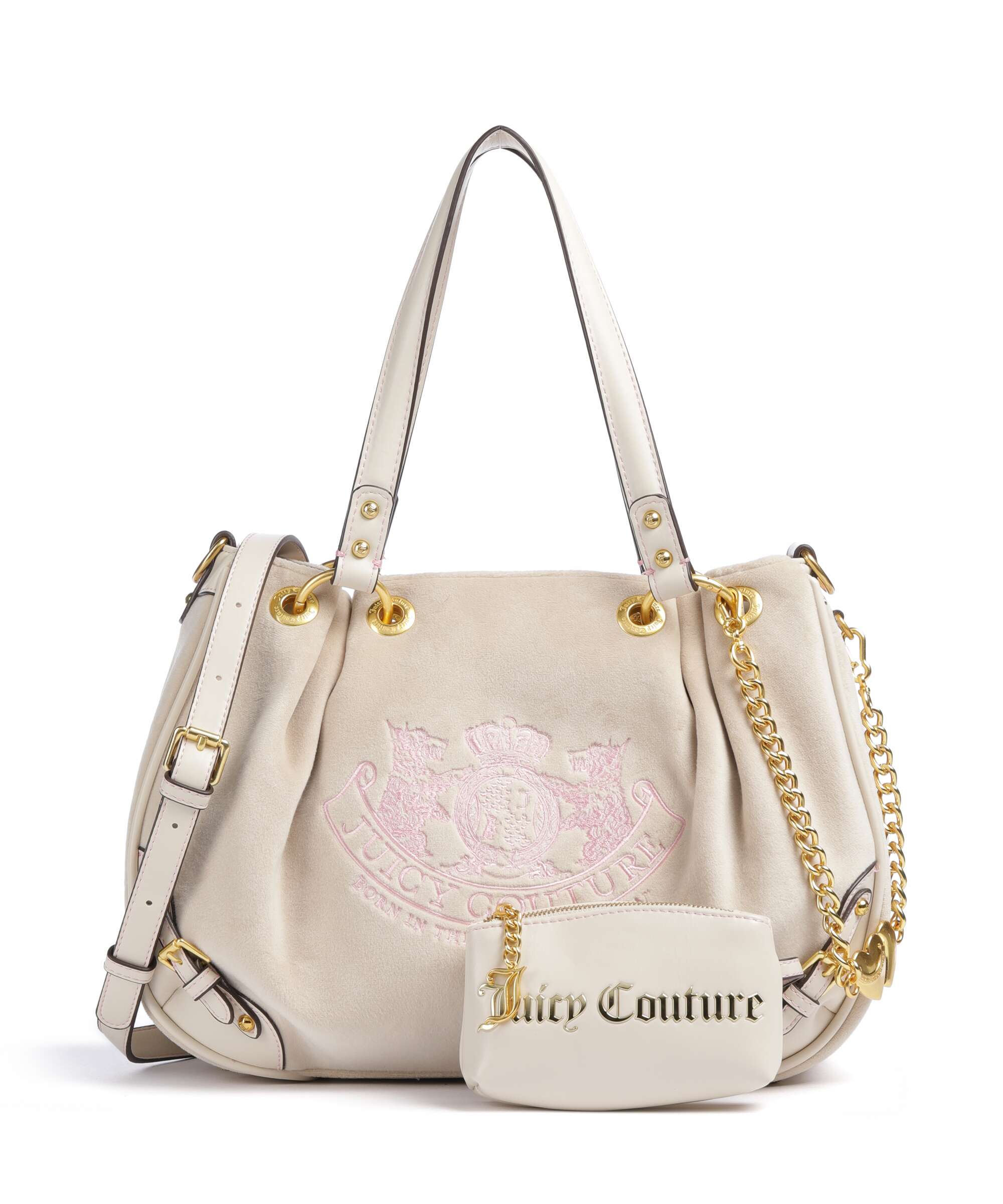 Juicy Couture Twig Narrative Velvet M Torebka worek marshmallow - Image 4
