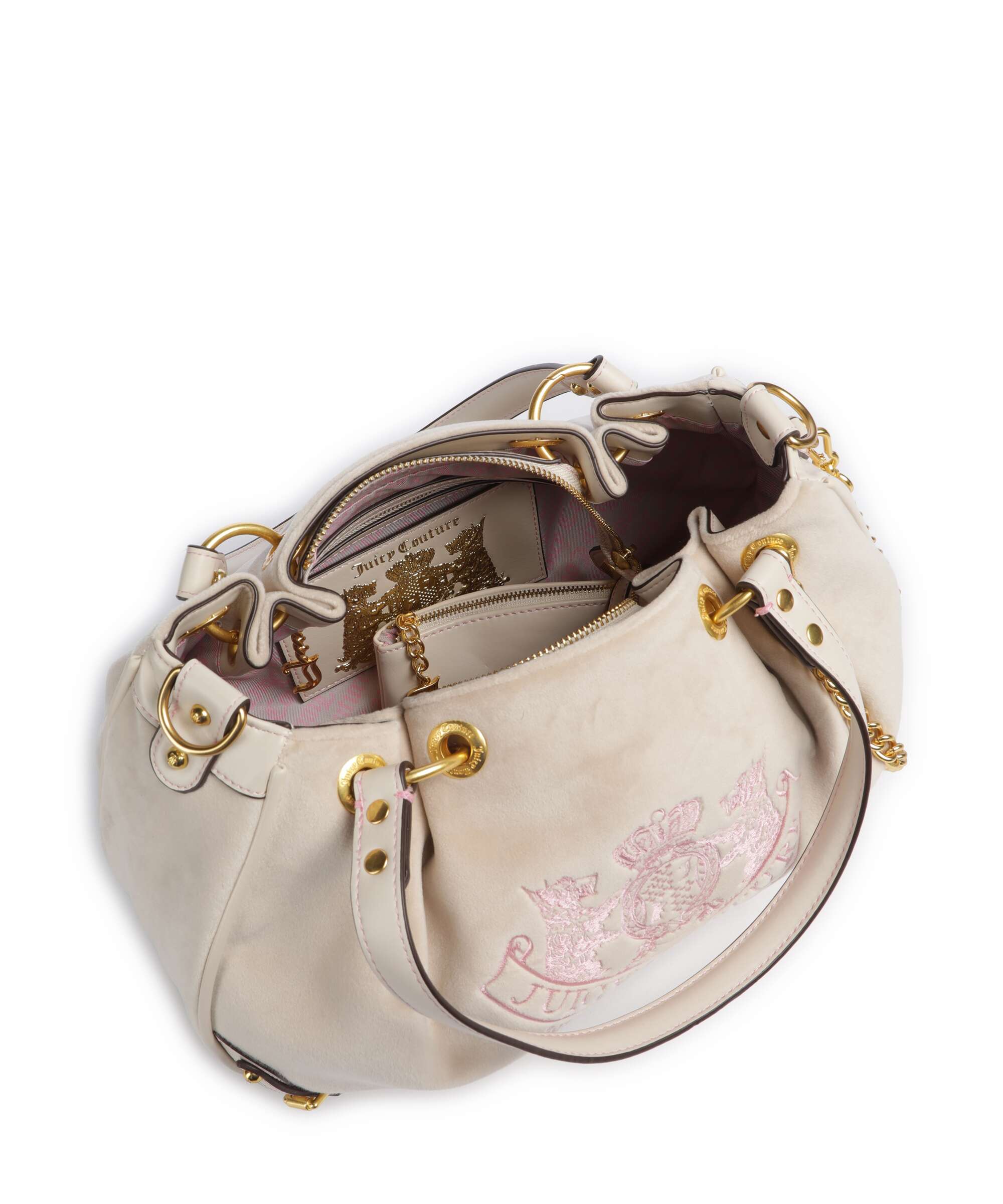Juicy Couture Twig Narrative Velvet M Torebka worek marshmallow - Image 7