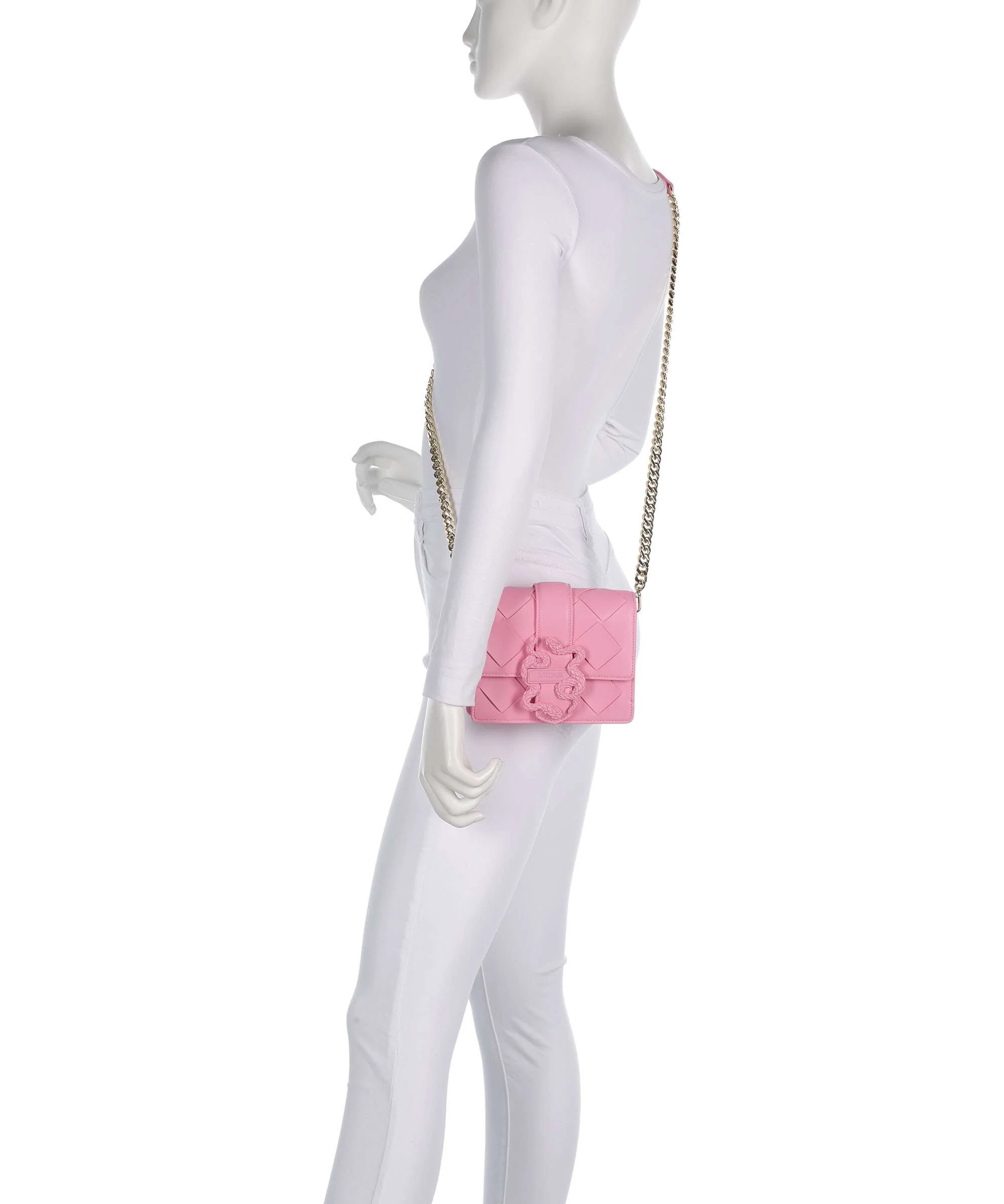 Just Cavalli Iconic Snakes Braided Torba przez ramię begonia pink - Image 3