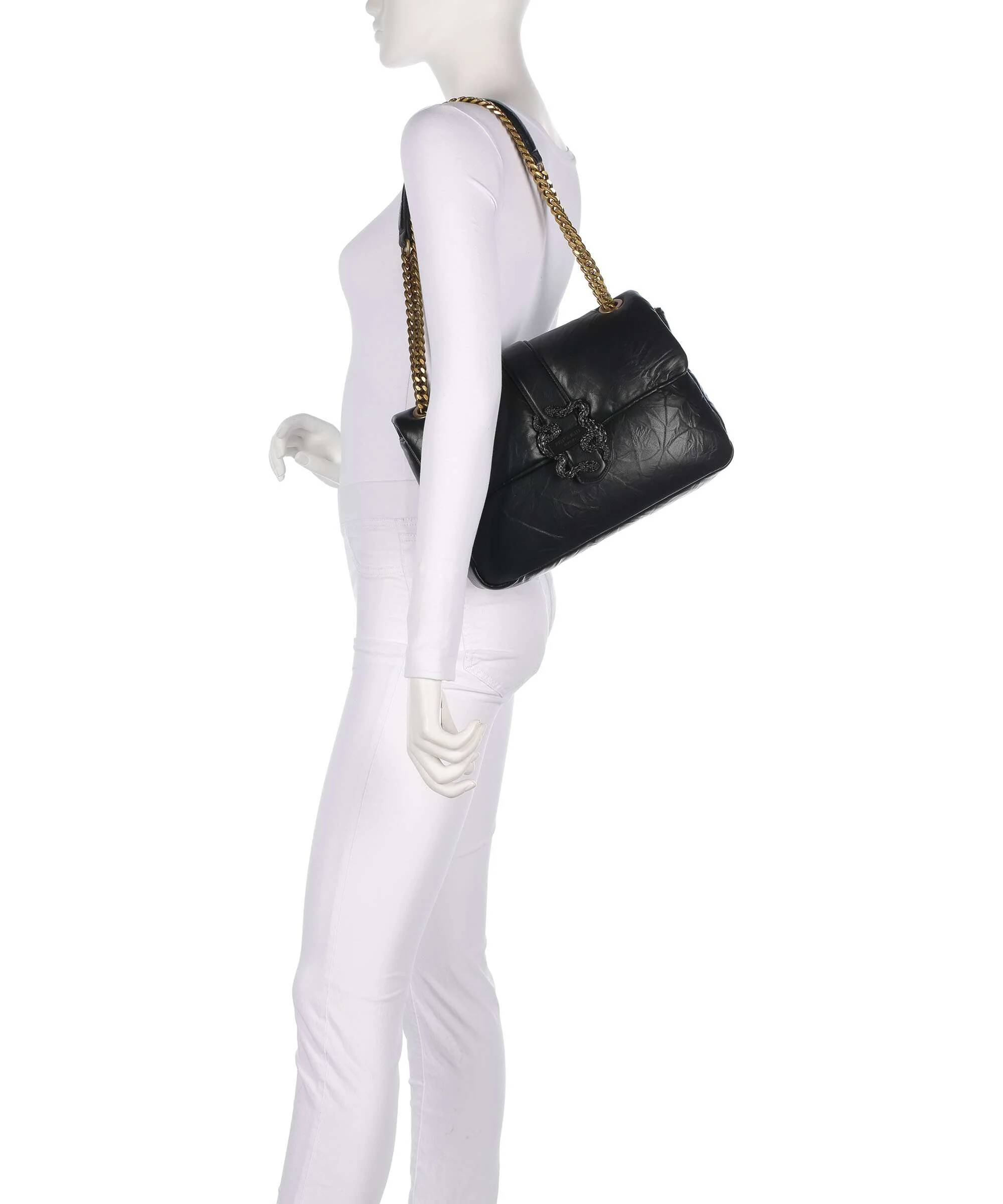 Just Cavalli Iconic Snakes Puffy Torba na ramię black - Image 3