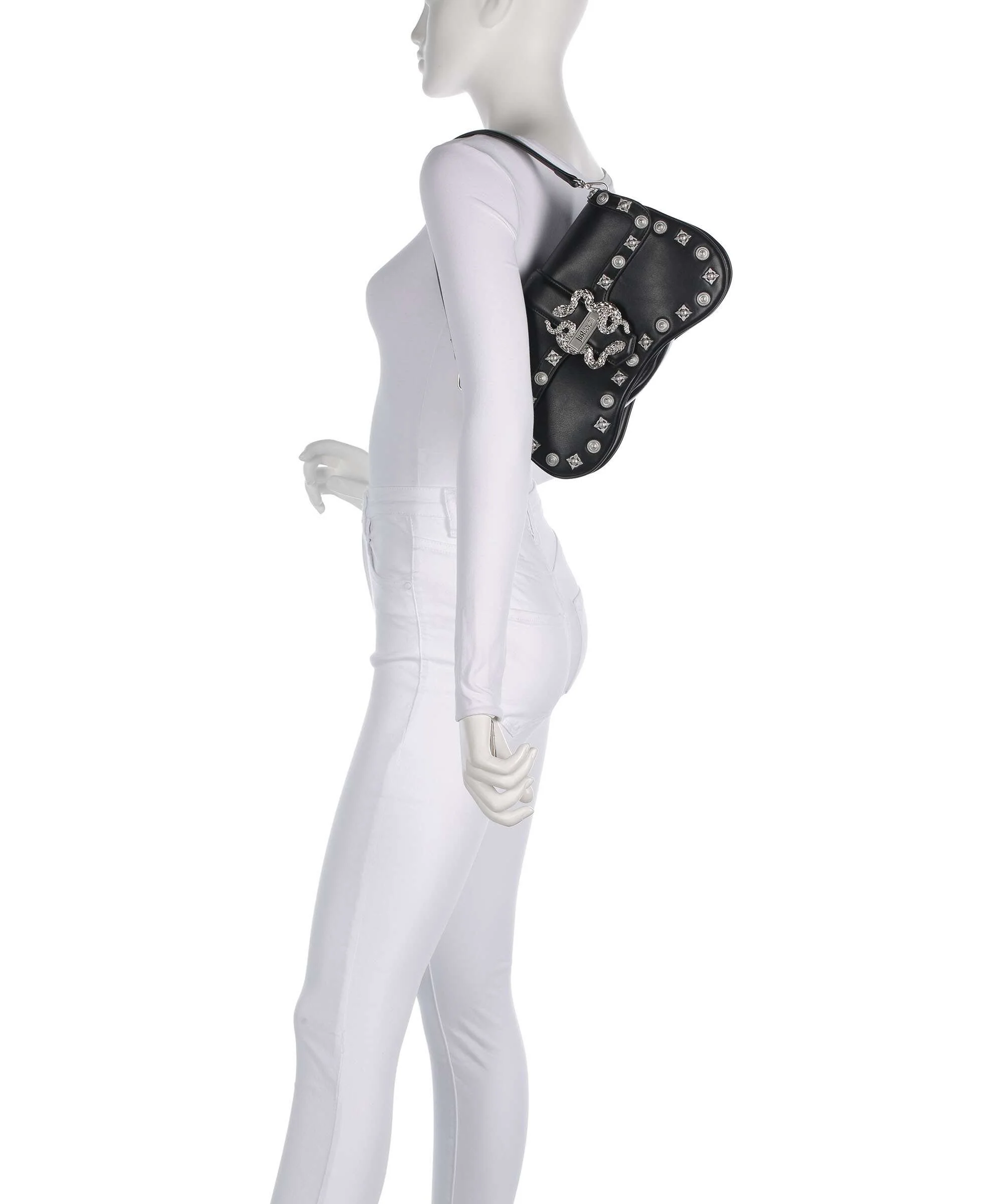 Just Cavalli Iconic Snakes Torba na ramię black - Image 3