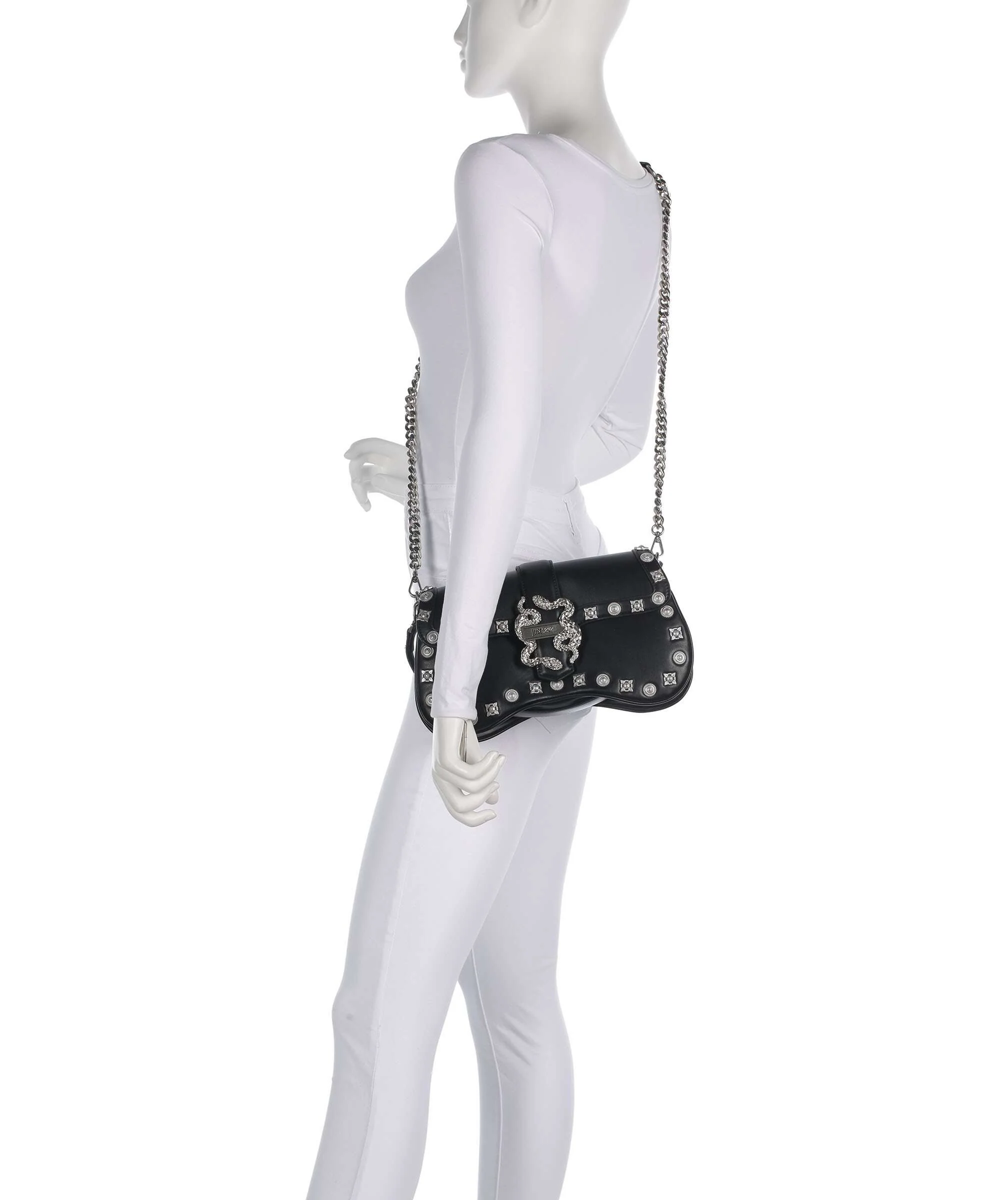 Just Cavalli Iconic Snakes Torba na ramię black - Image 4