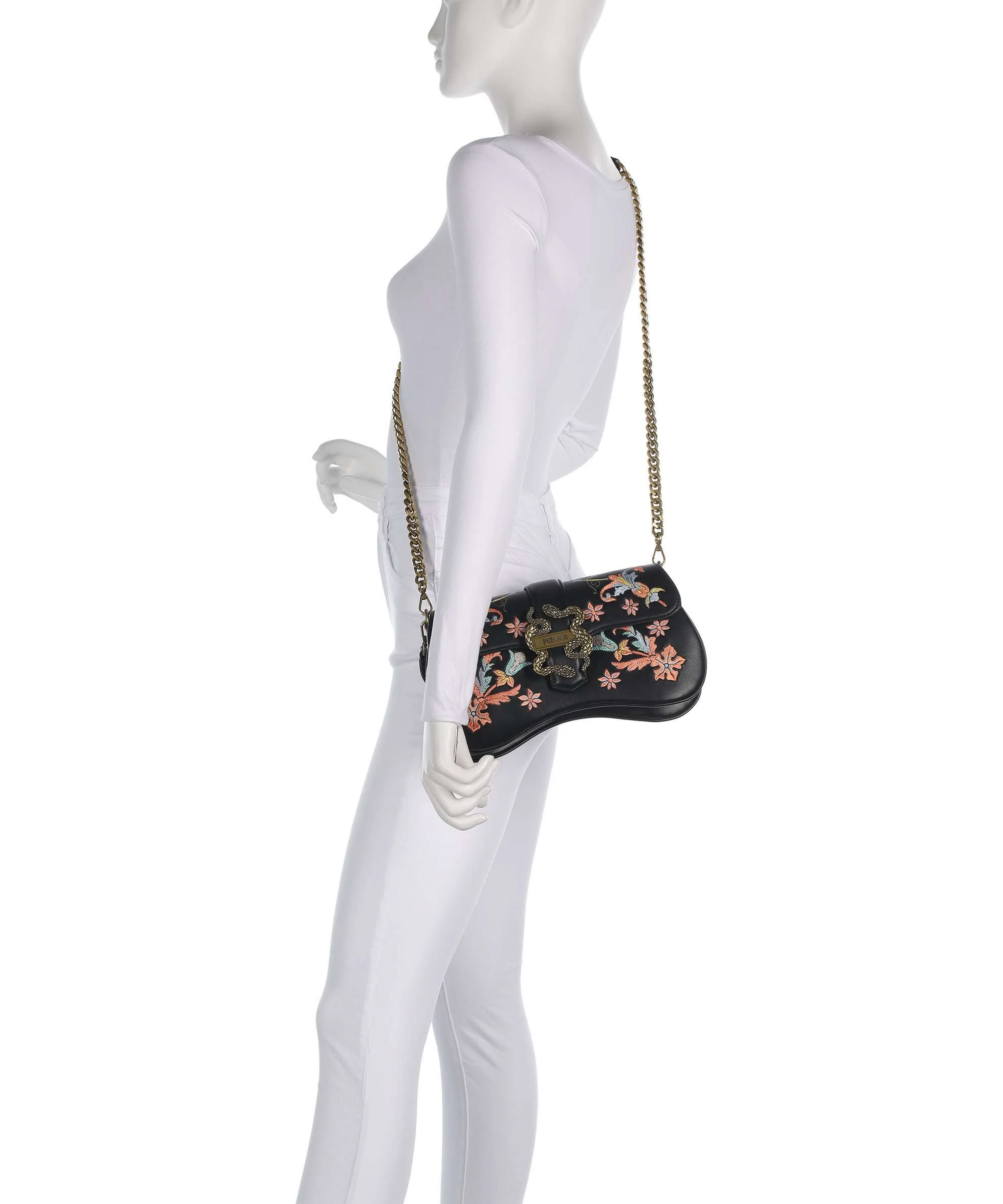 Just Cavalli Iconic Snakes Torba na ramię black - Image 5