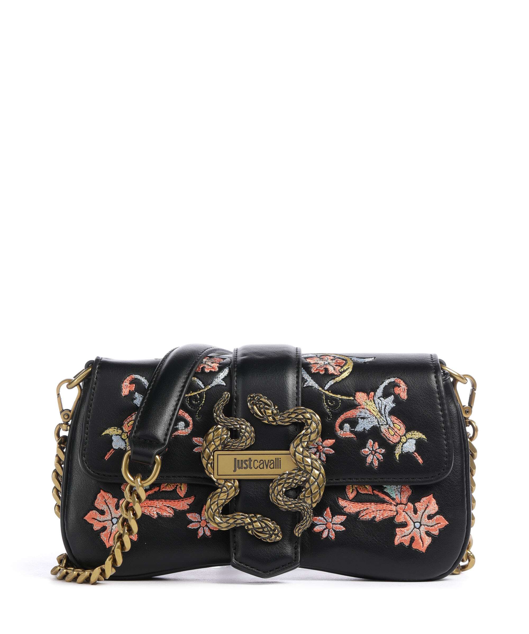 Just Cavalli Iconic Snakes Torba przez ramię black