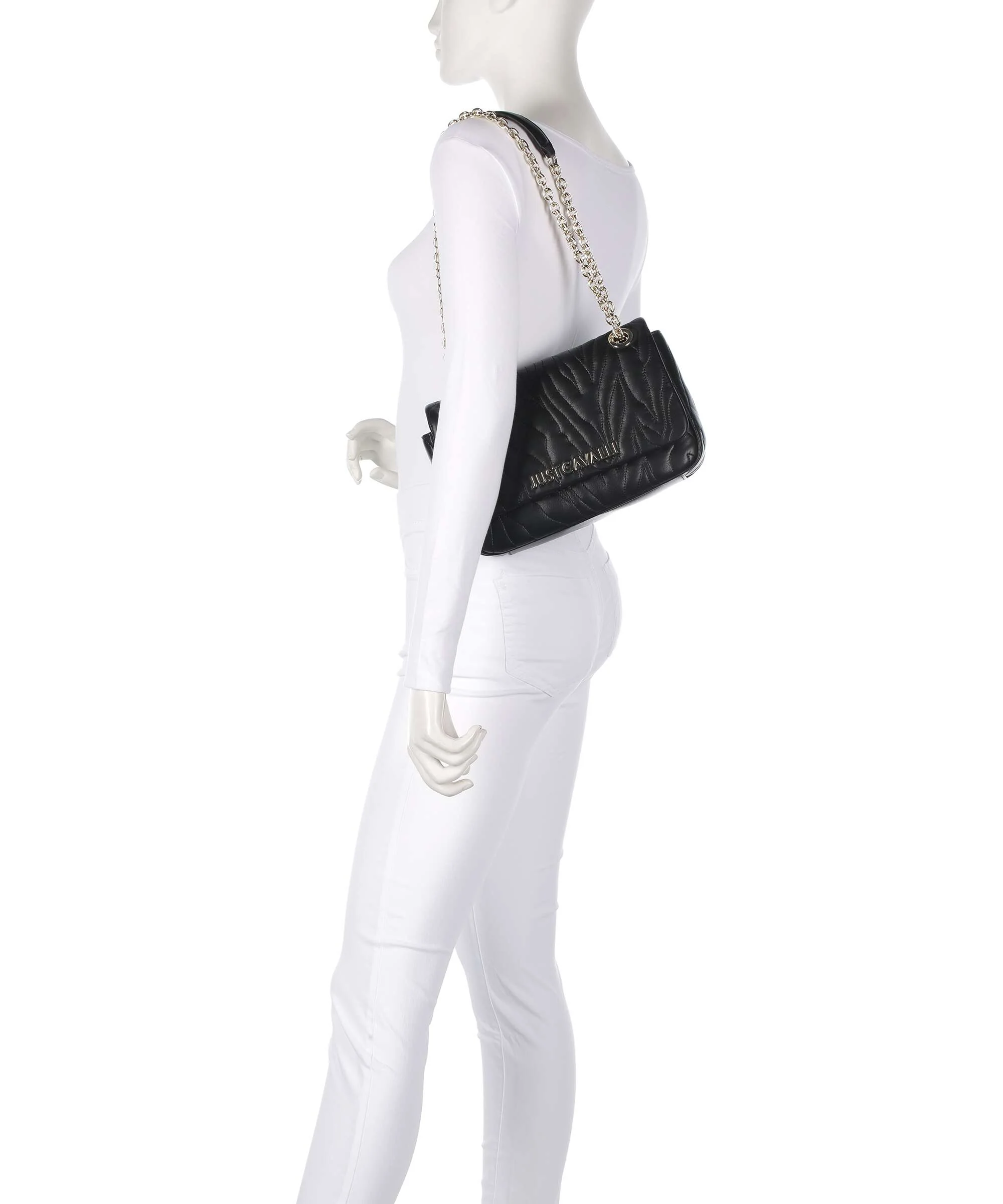 Just Cavalli Quilted Zebra Torba na ramię black - Image 3