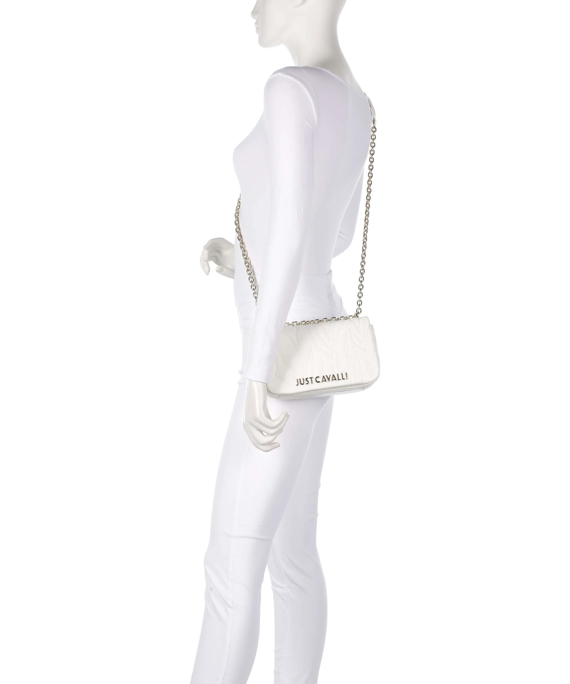 Just Cavalli Quilted Zebra Torba na ramię white - Image 3