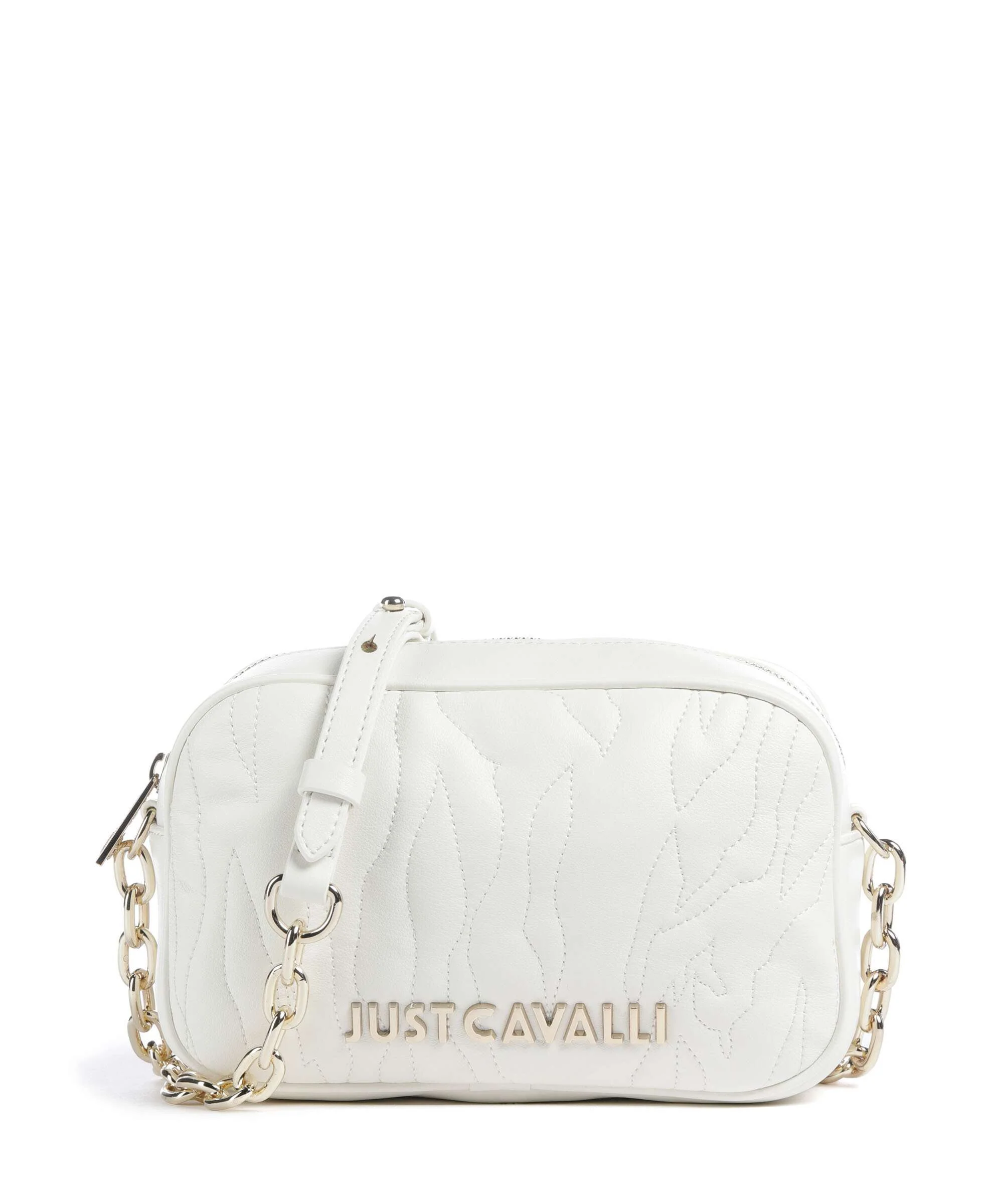 Just Cavalli Quilted Zebra Torba przez ramię white