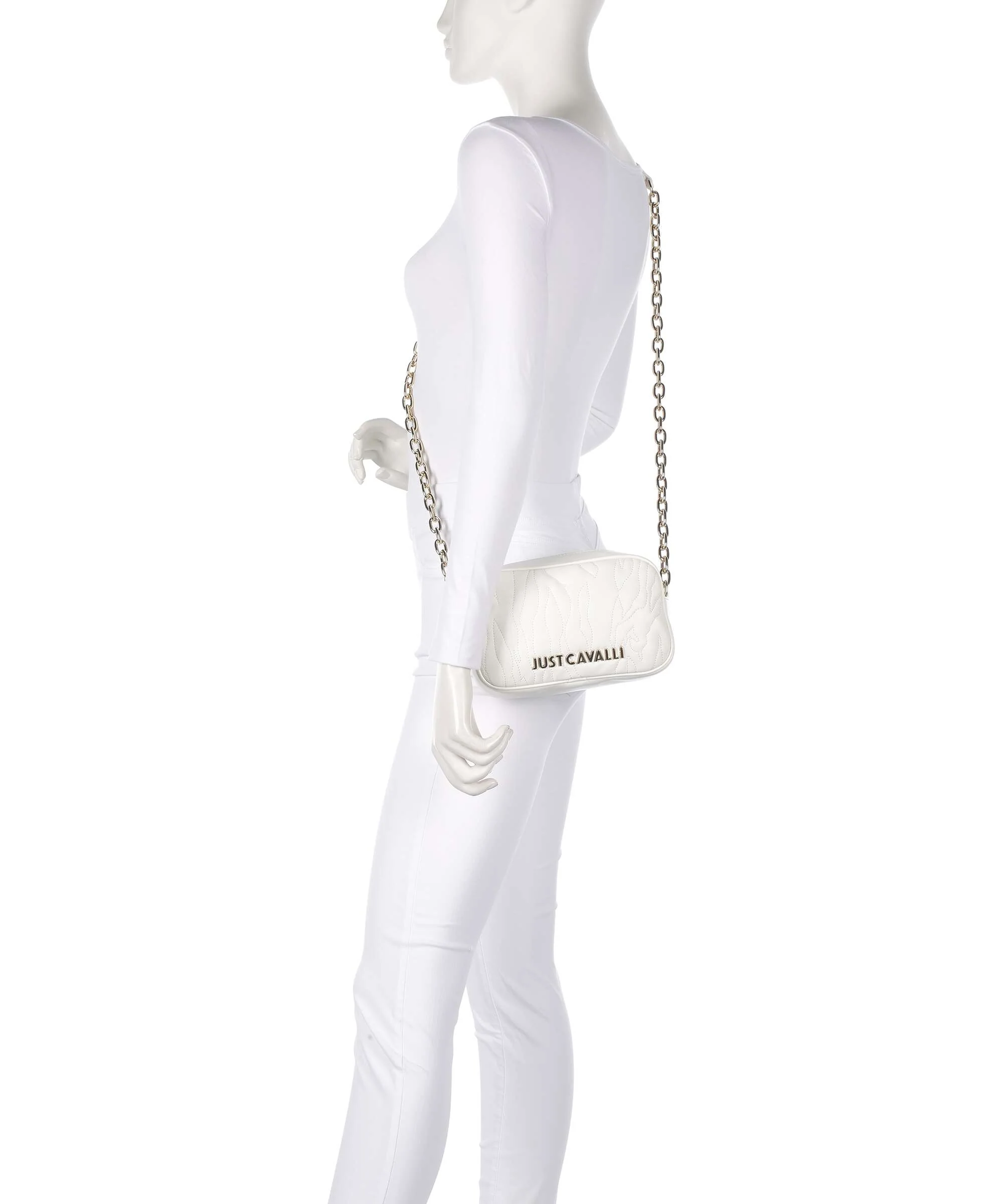 Just Cavalli Quilted Zebra Torba przez ramię white - Image 3