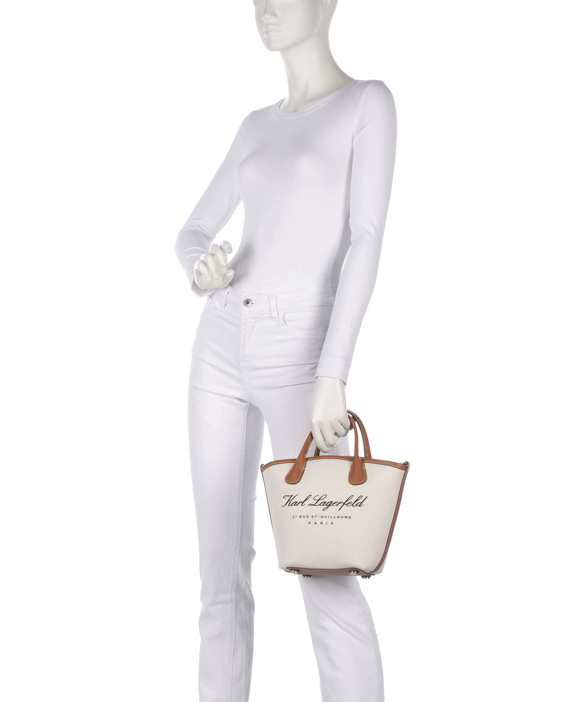 Karl Lagerfeld Hotel Karl Small Torba przez ramię natural canvas/tan - Image 3