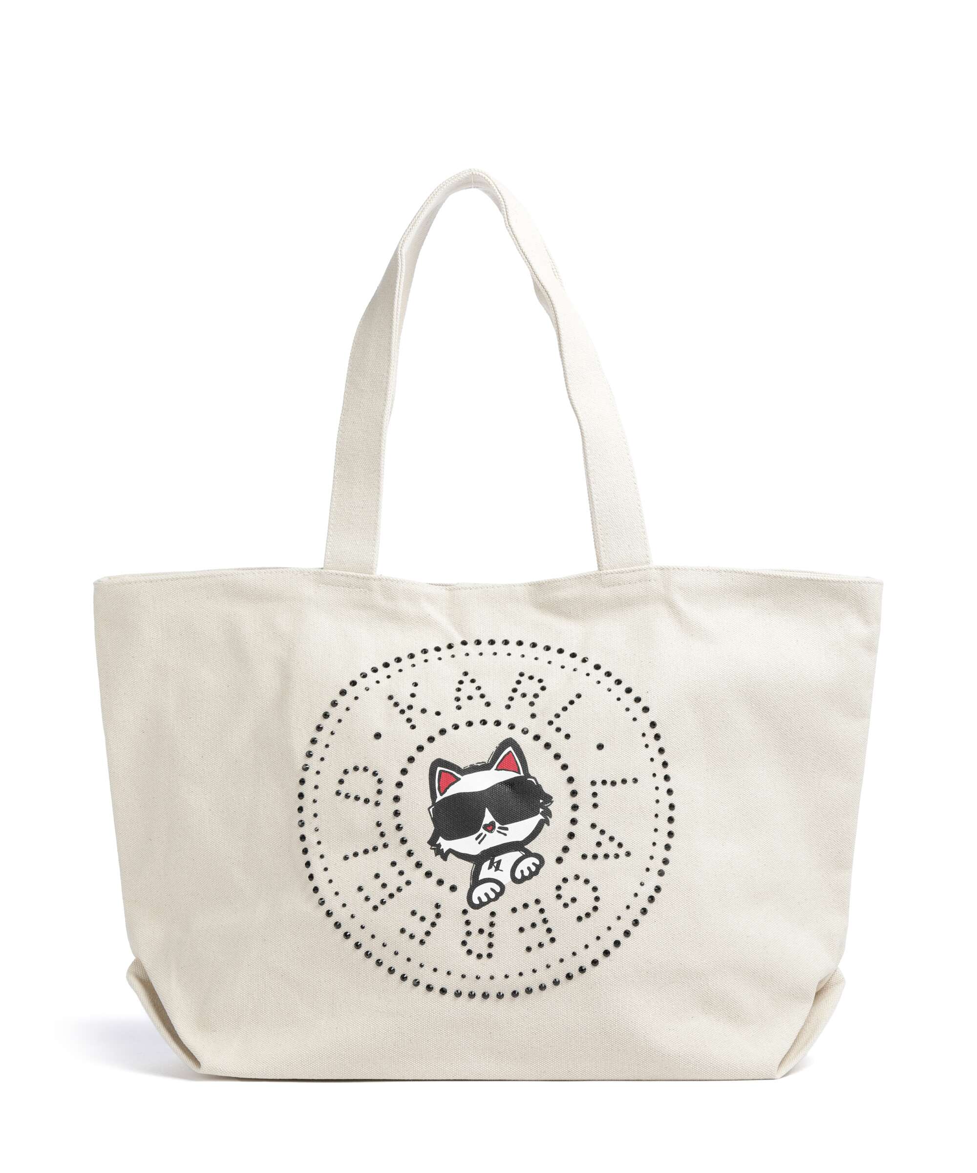 Karl Lagerfeld Ikon Circle Choupette Torba na zakupy off white