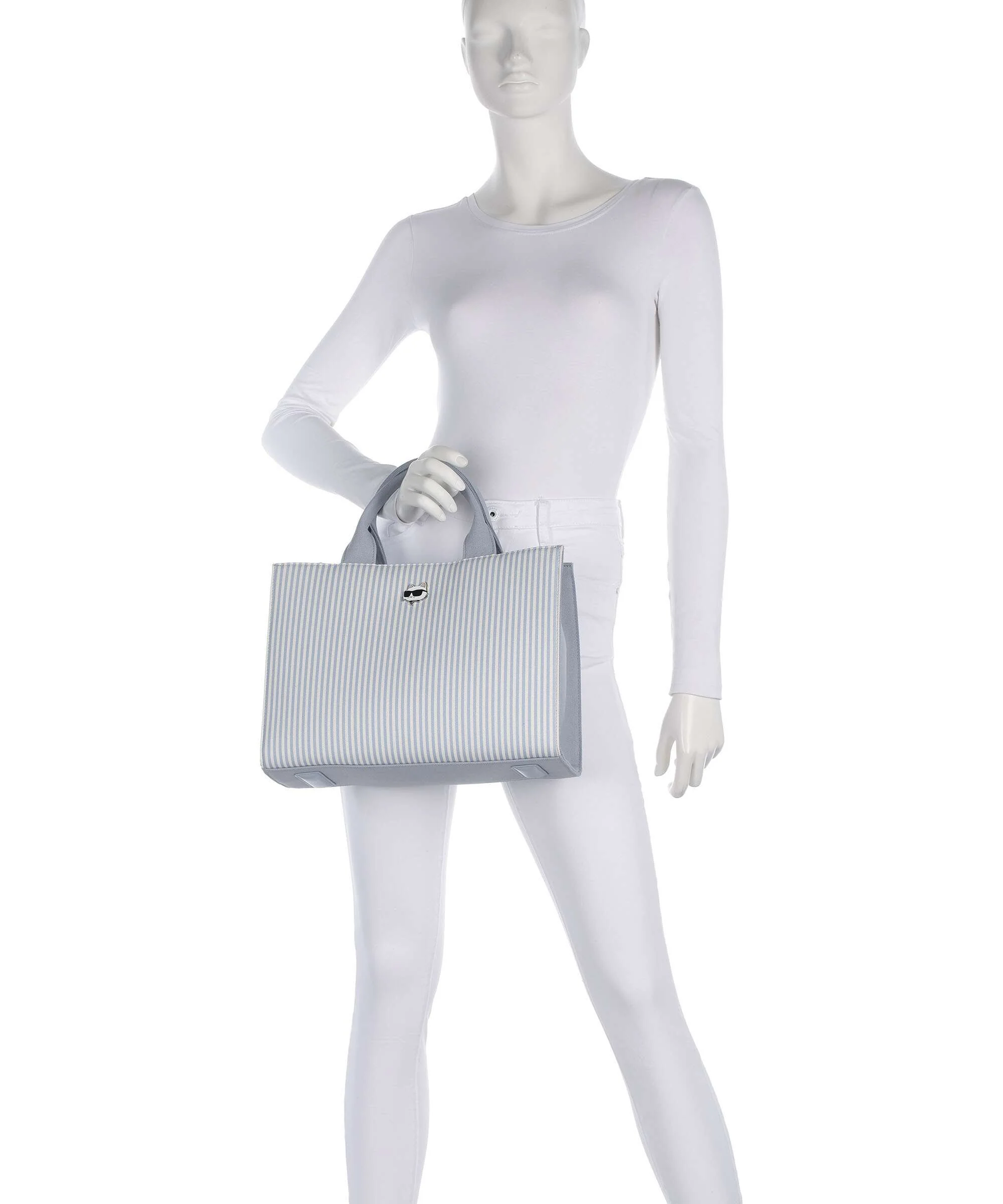 Karl Lagerfeld Ikon Medium Torebka kentucky blue stripe - Image 3