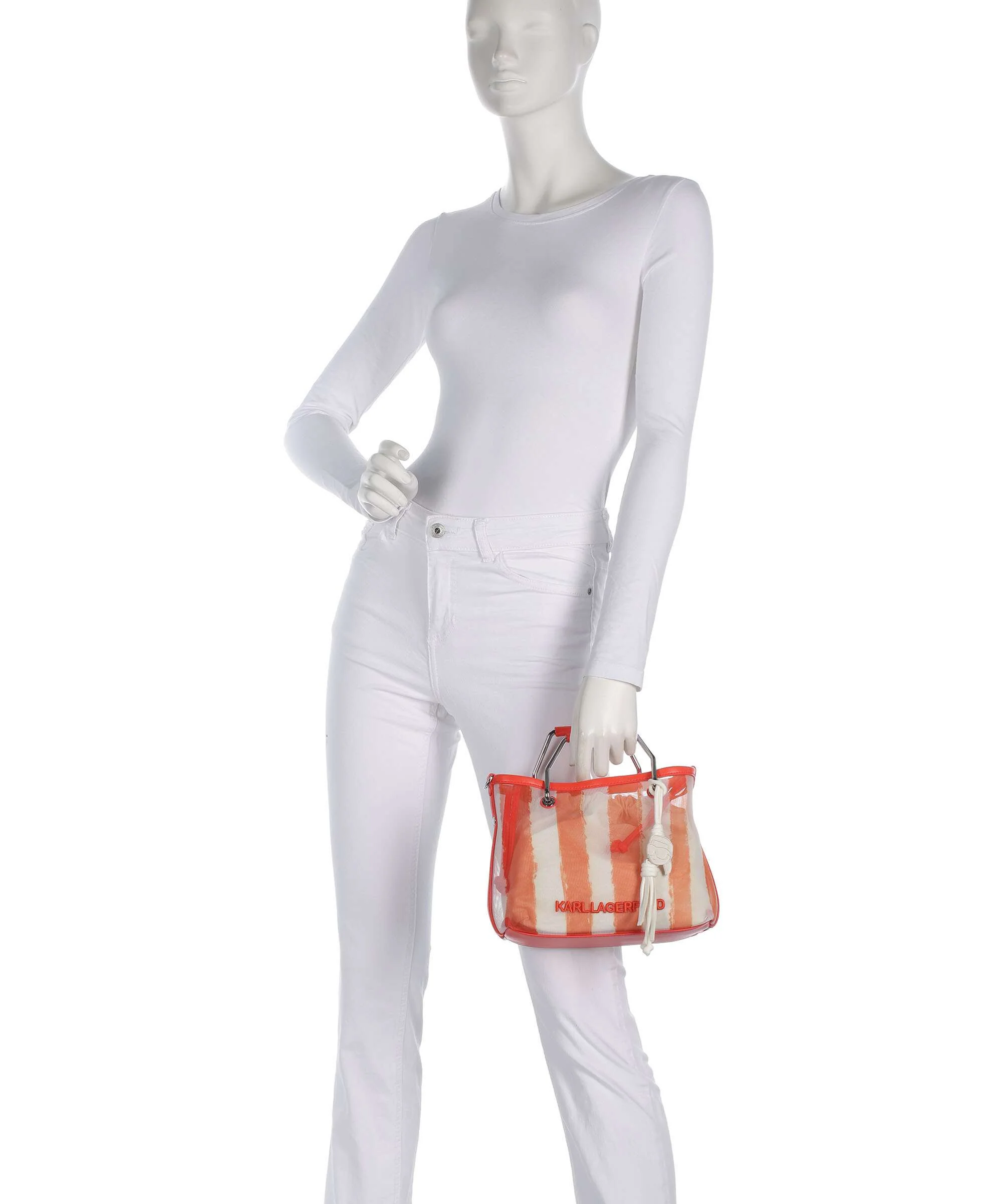 Karl Lagerfeld Ikon Small Torebka grapefruit stripes - Image 3
