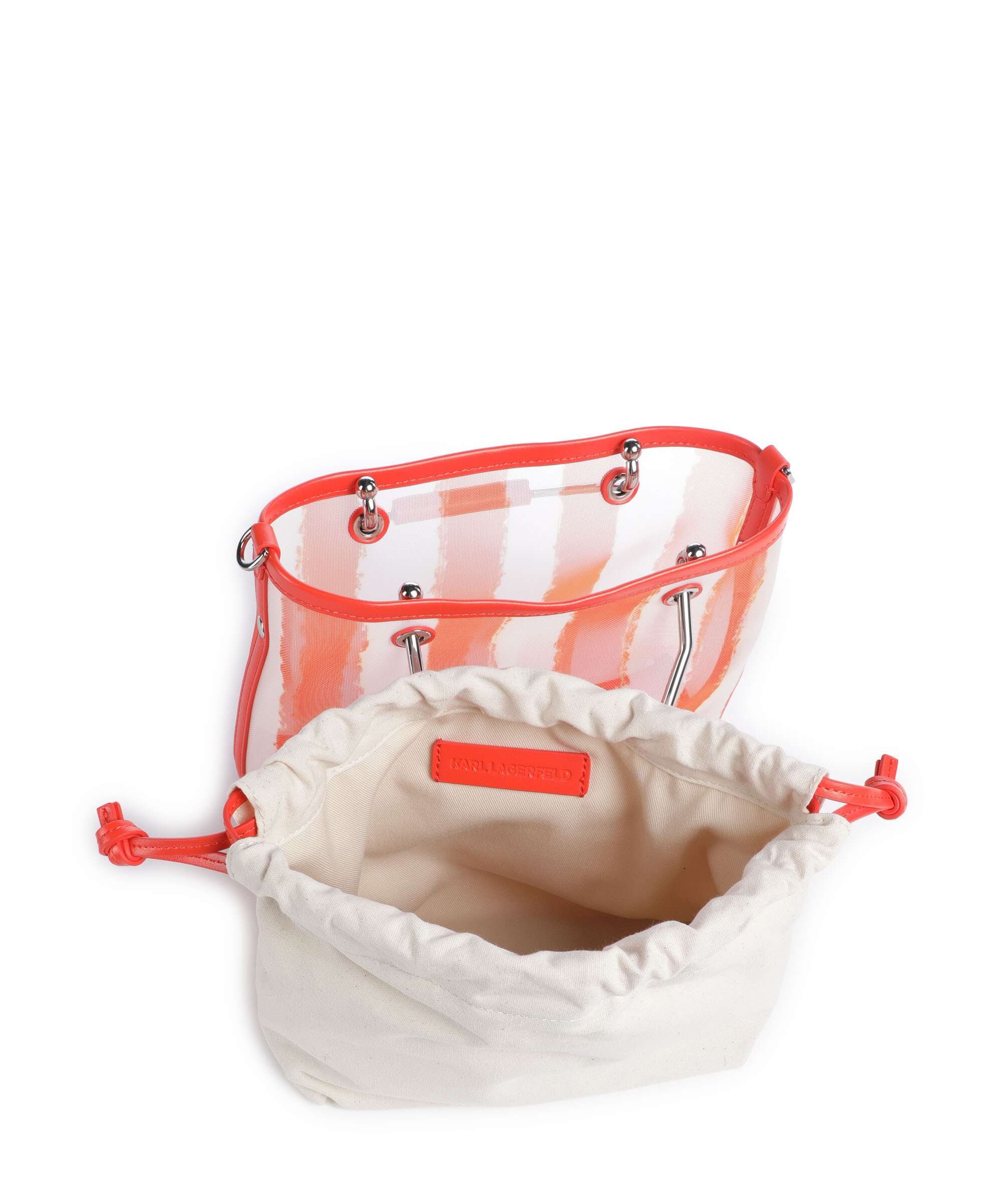 Karl Lagerfeld Ikon Small Torebka grapefruit stripes - Image 6