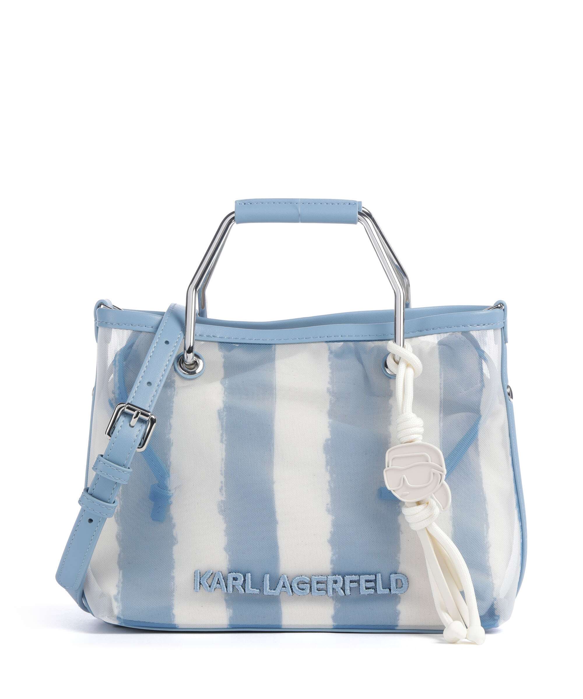 Karl Lagerfeld Ikon Small Torebka blue bloom stripes