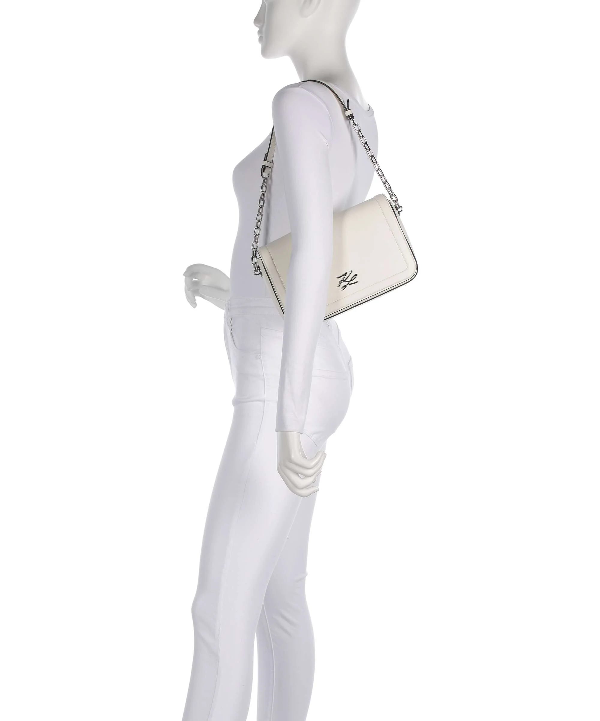Karl Lagerfeld K/Autograph Medium Torba na ramię off white - Image 3