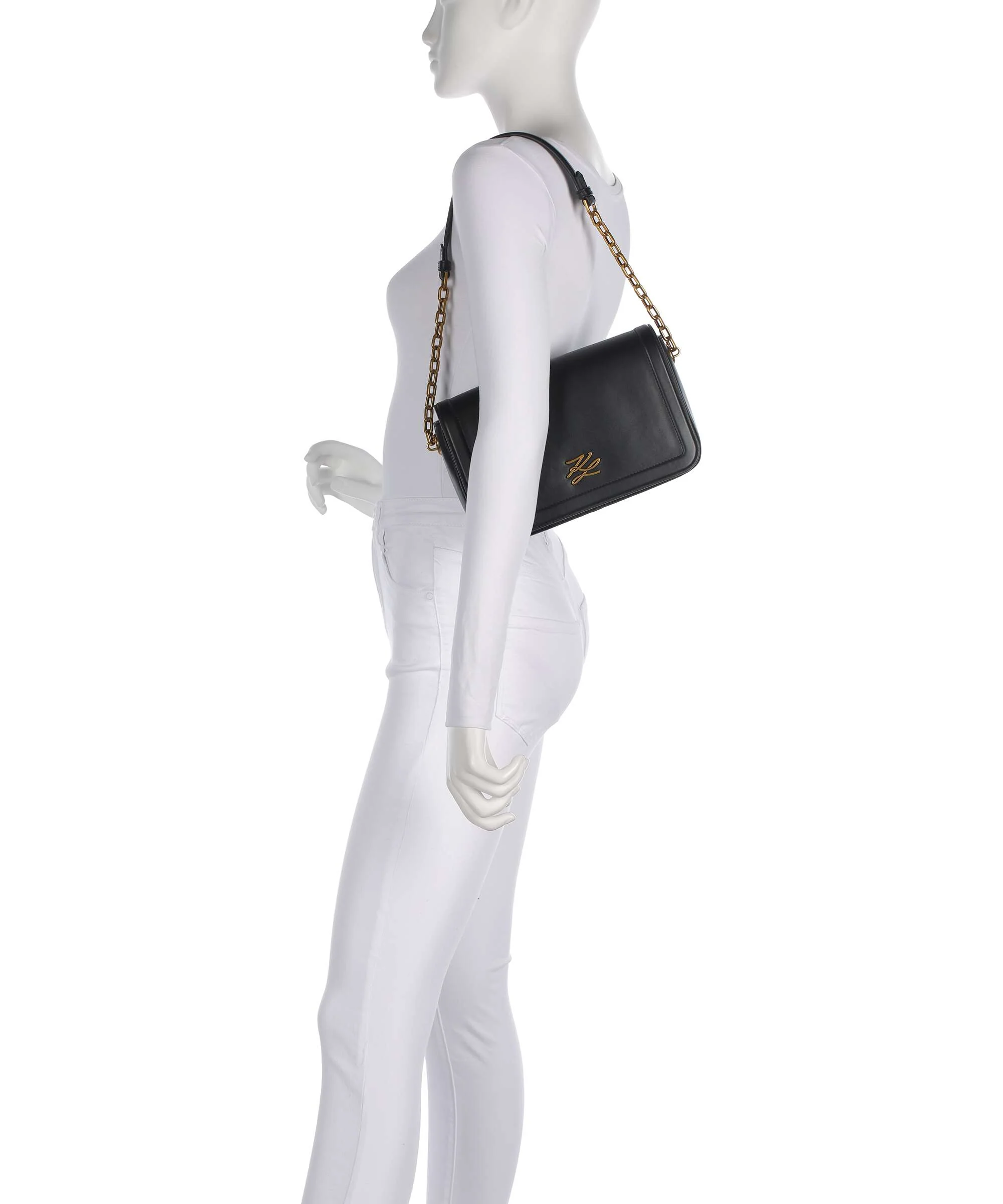 Karl Lagerfeld K/Autograph Medium Torba na ramię black/gold - Image 3