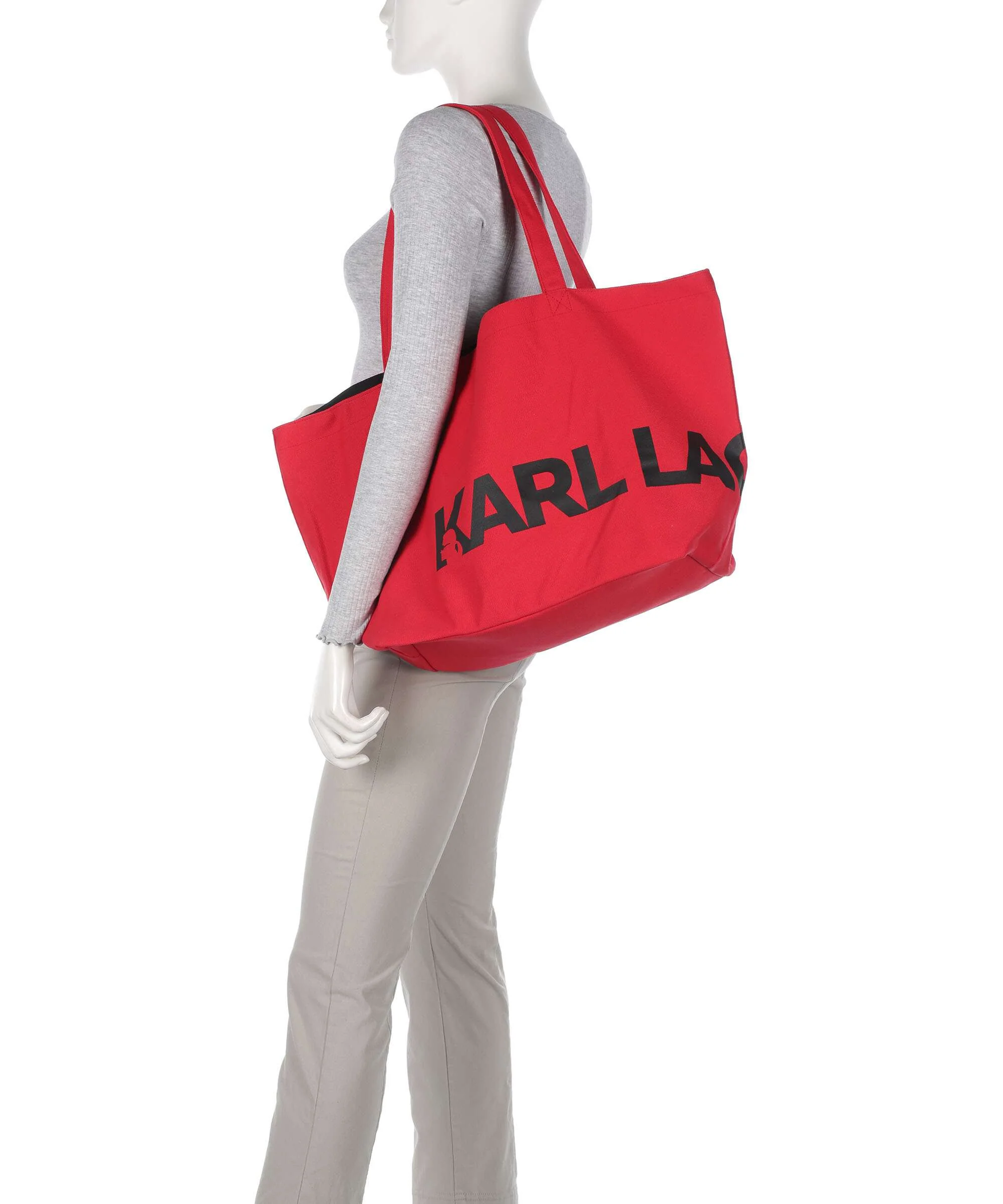 Karl Lagerfeld K/Essential Big Logo Torba na zakupy racing red - Image 3