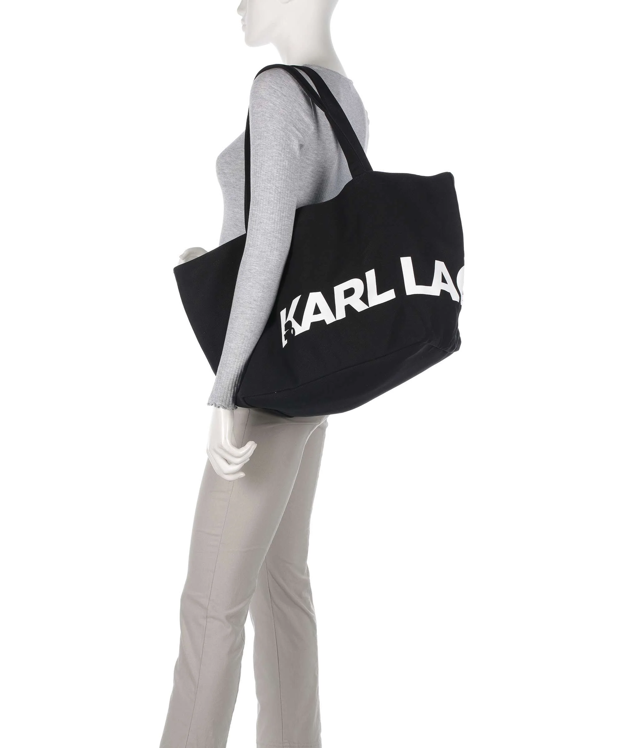 Karl Lagerfeld K/Essential Big Logo Torba na zakupy black/white - Image 3