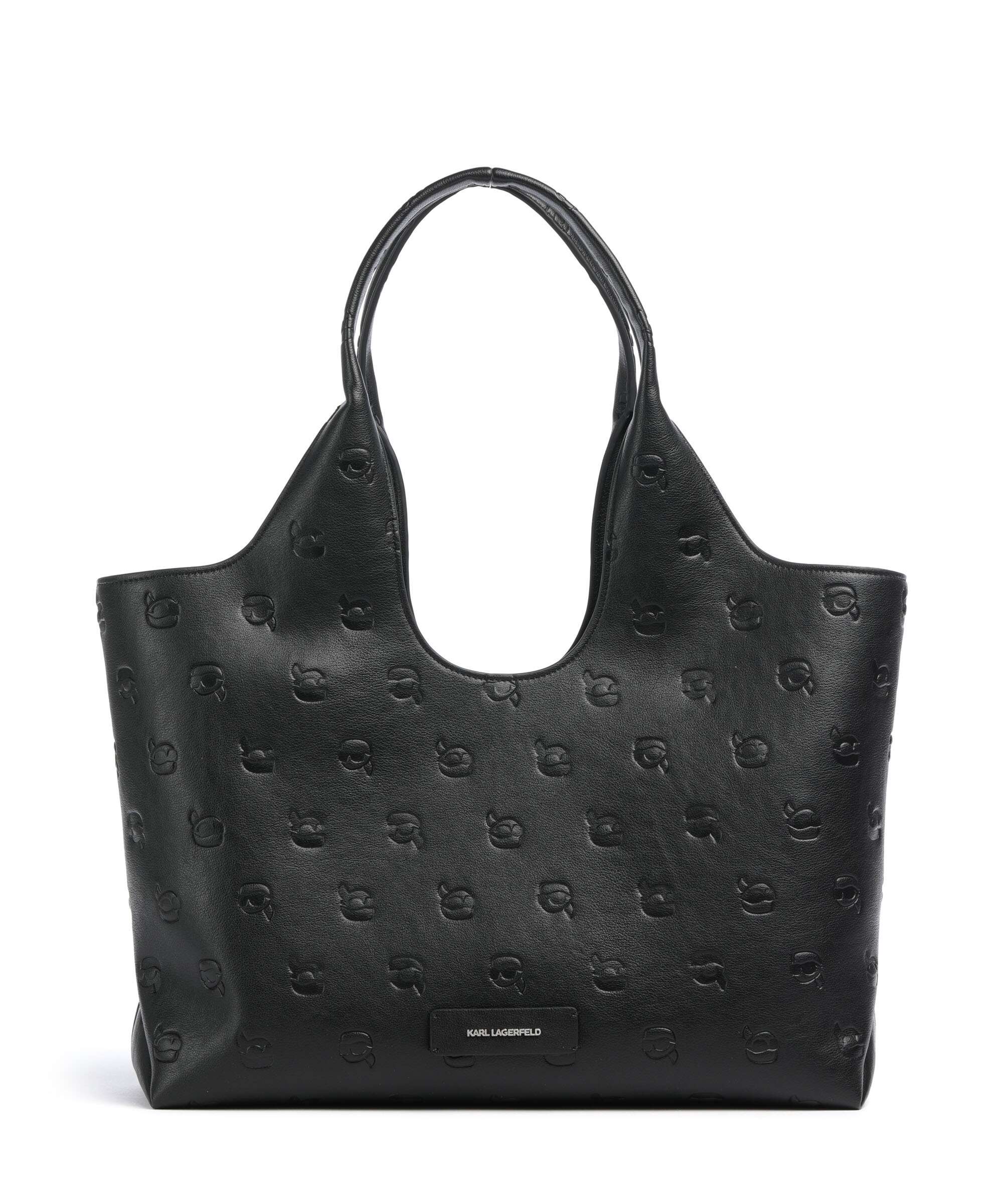 Karl Lagerfeld K/Ikon Monogram Medium Torba na zakupy tonal black