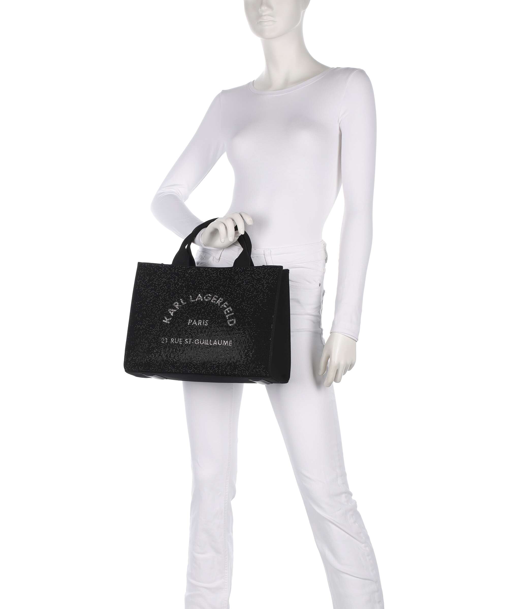 Karl Lagerfeld K/Rue St Guillaume Medium Torebka black embellishment - Image 3