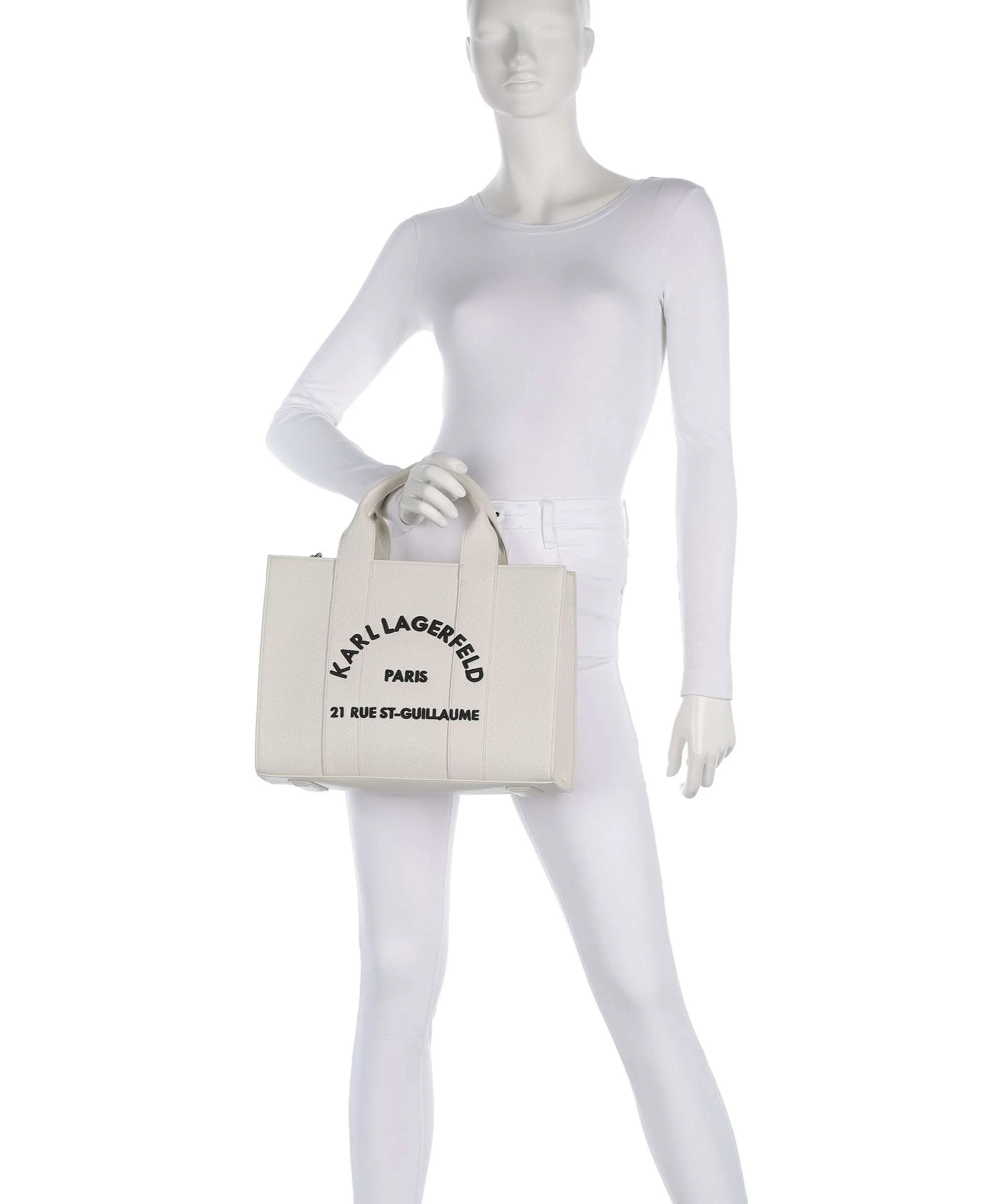 Karl Lagerfeld K/Rue St Guillaume Medium Torebka off white - Image 3