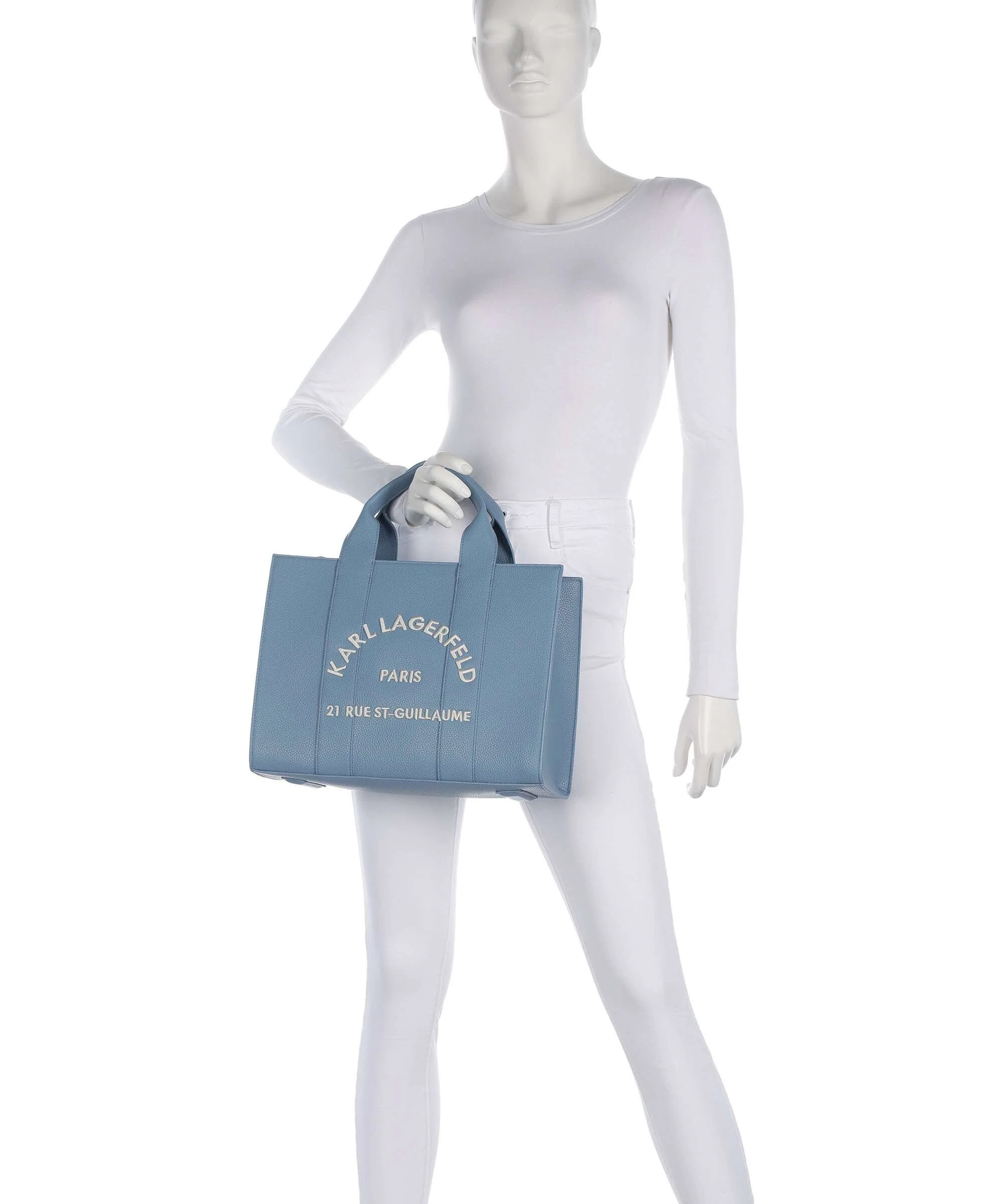 Karl Lagerfeld K/Rue St Guillaume Medium Torebka blue bloom - Image 3