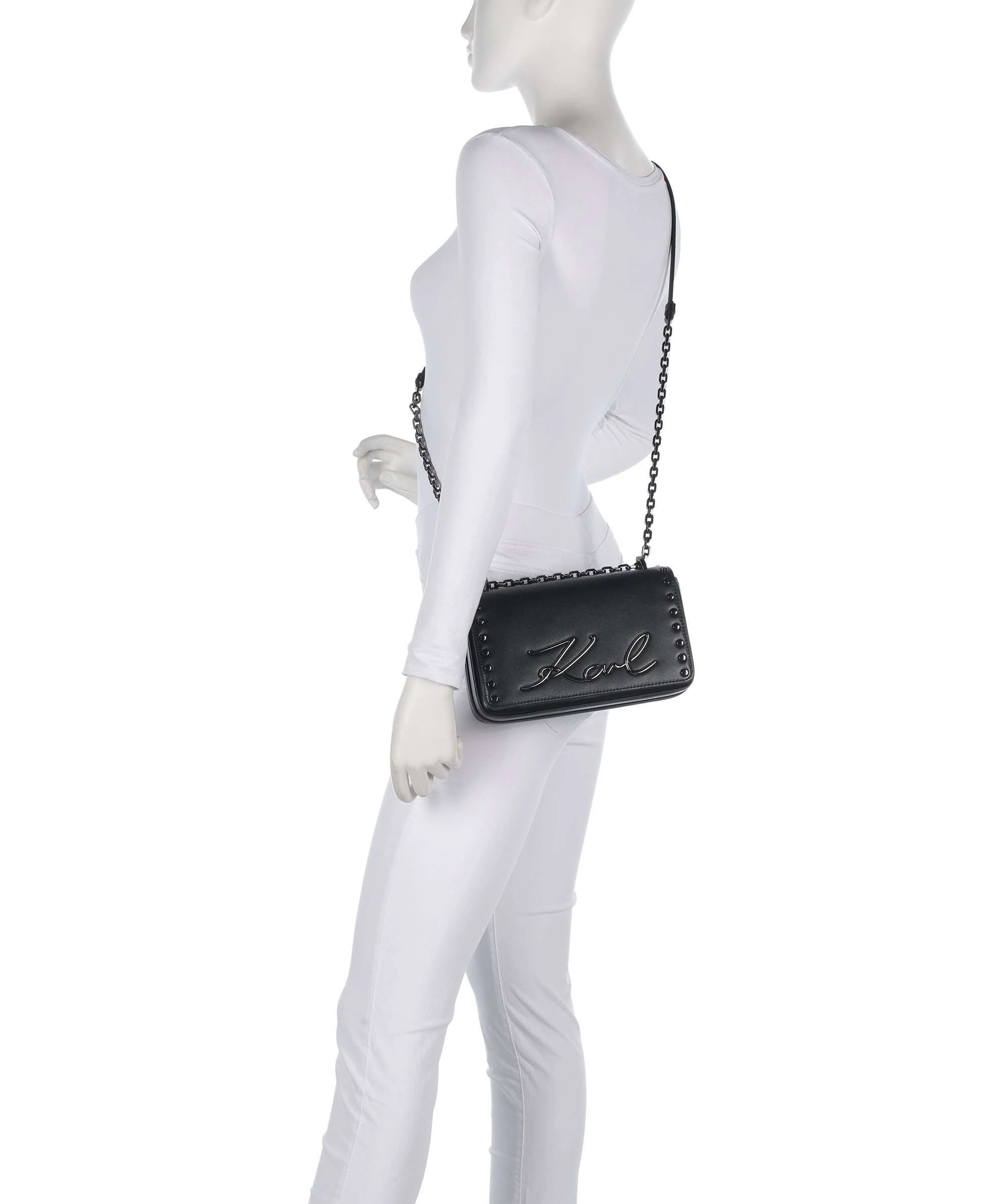 Karl Lagerfeld K/Signature 2.0 Torba na ramię black embellishment - Image 4
