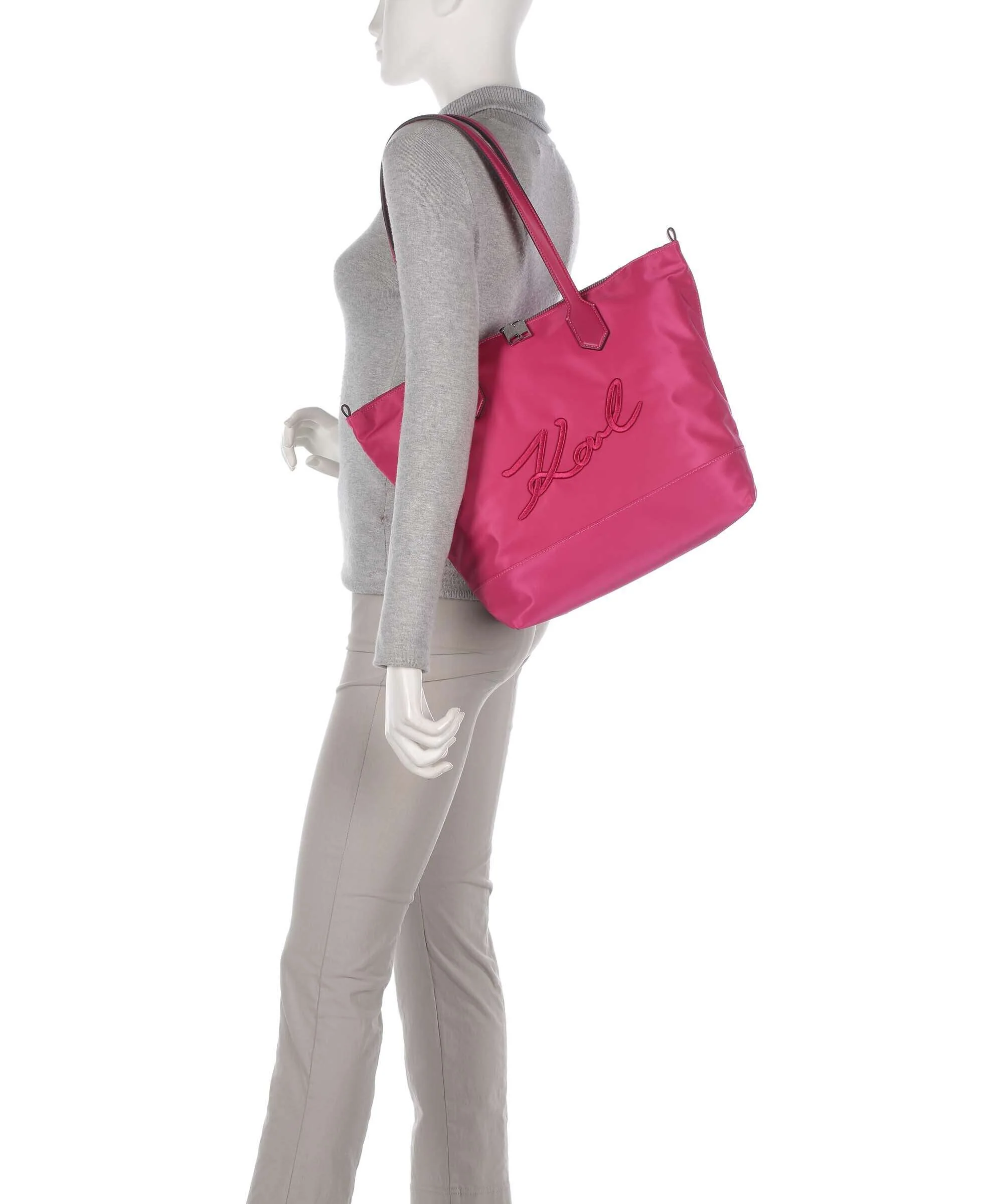 Karl Lagerfeld K/Signature Medium Torba na zakupy persian red - Image 3