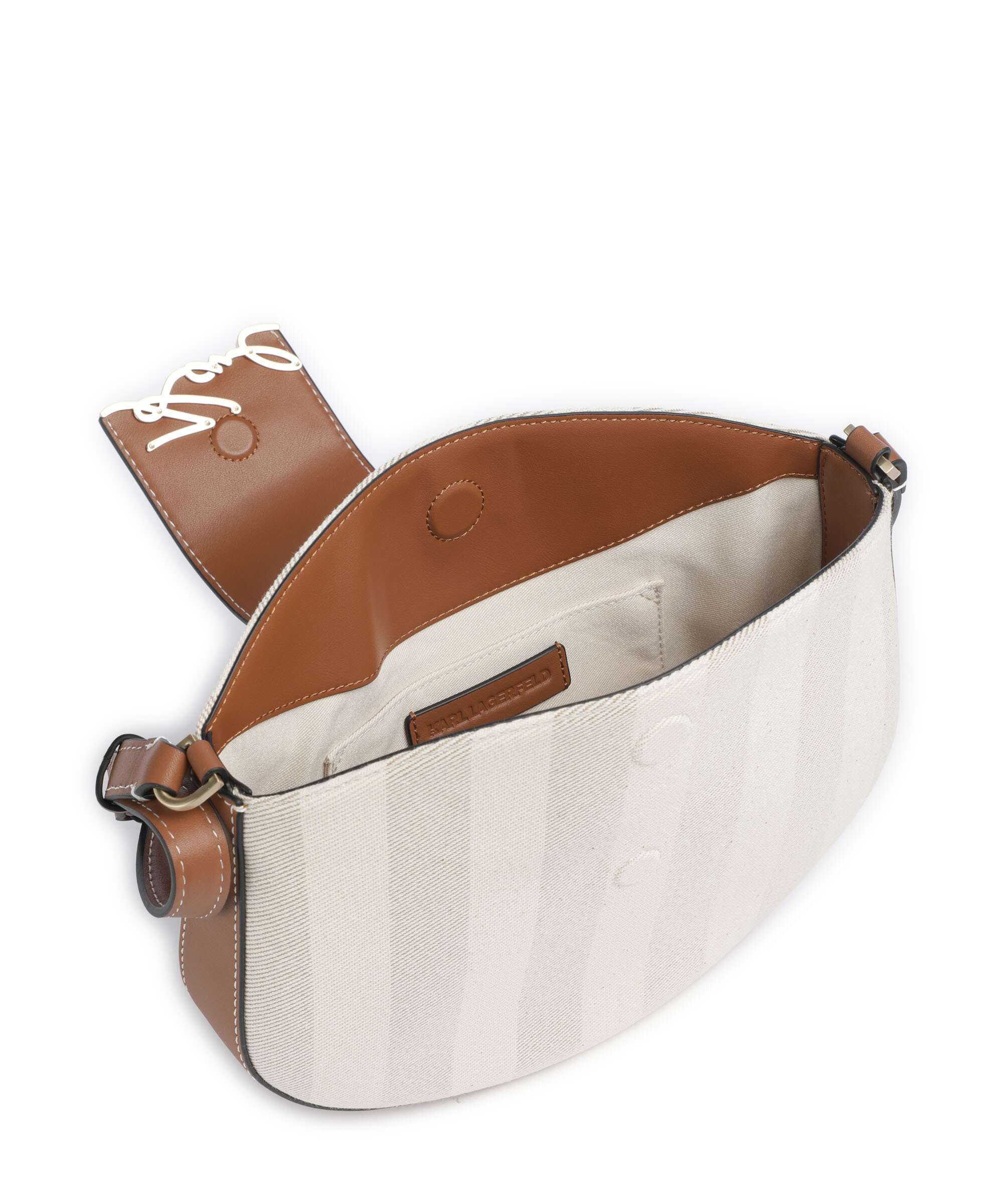 Karl Lagerfeld K/Signature Torba na ramię natural canvas/tan - Image 5