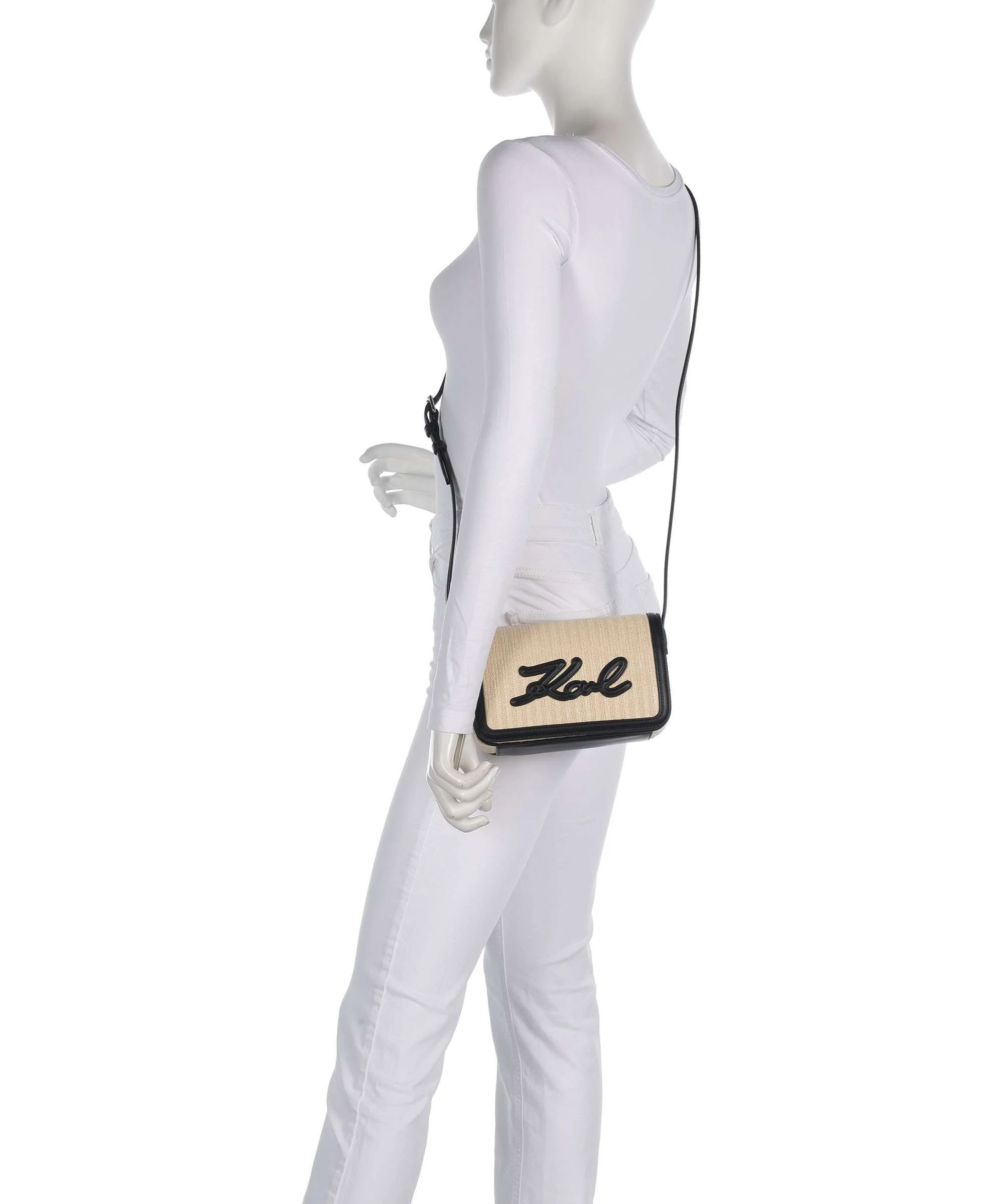 Karl Lagerfeld K/Signature Torba przez ramię natural/black - Image 3