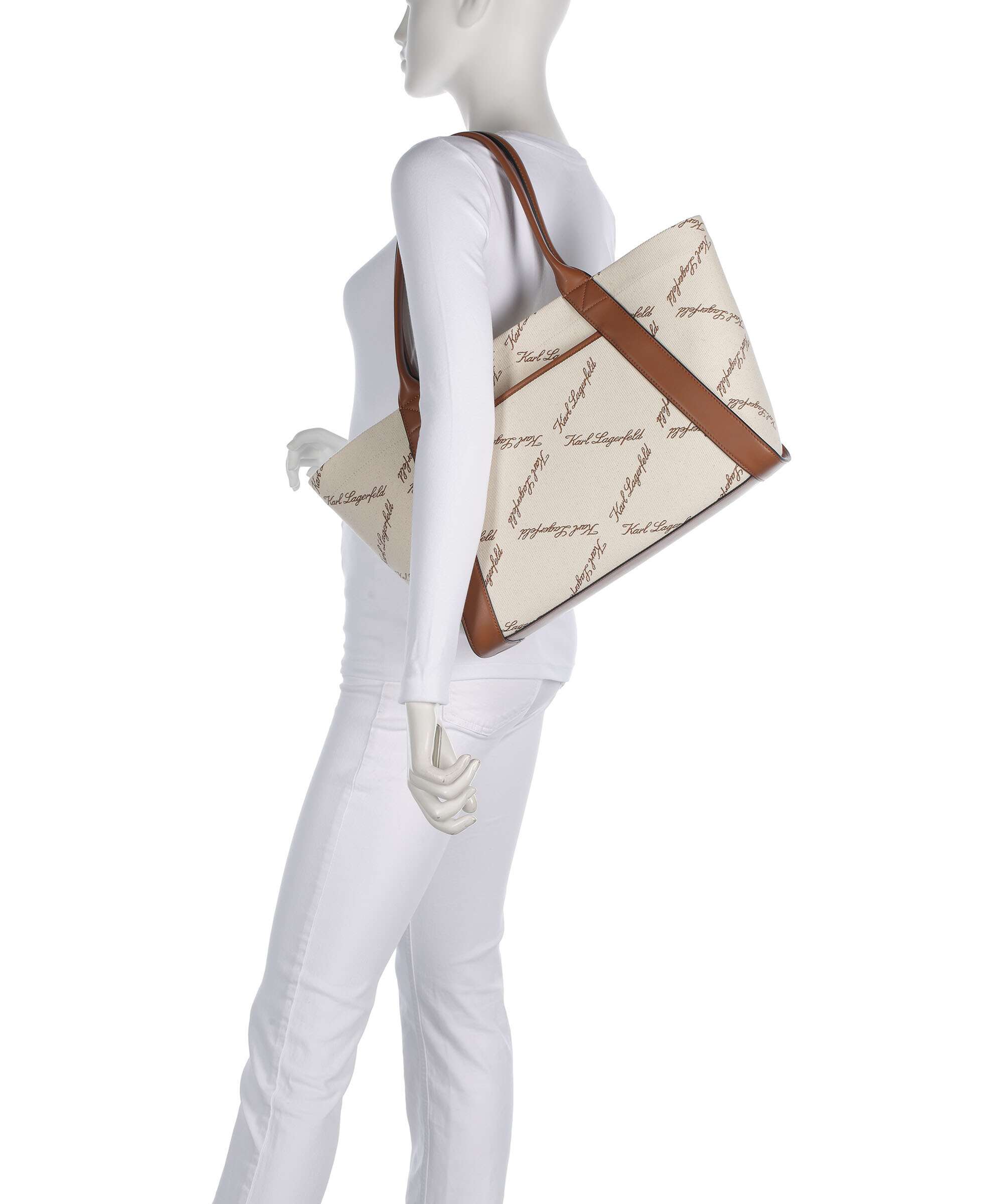 Karl Lagerfeld K/Ville Small Torba na zakupy natural canvas/tan - Image 3
