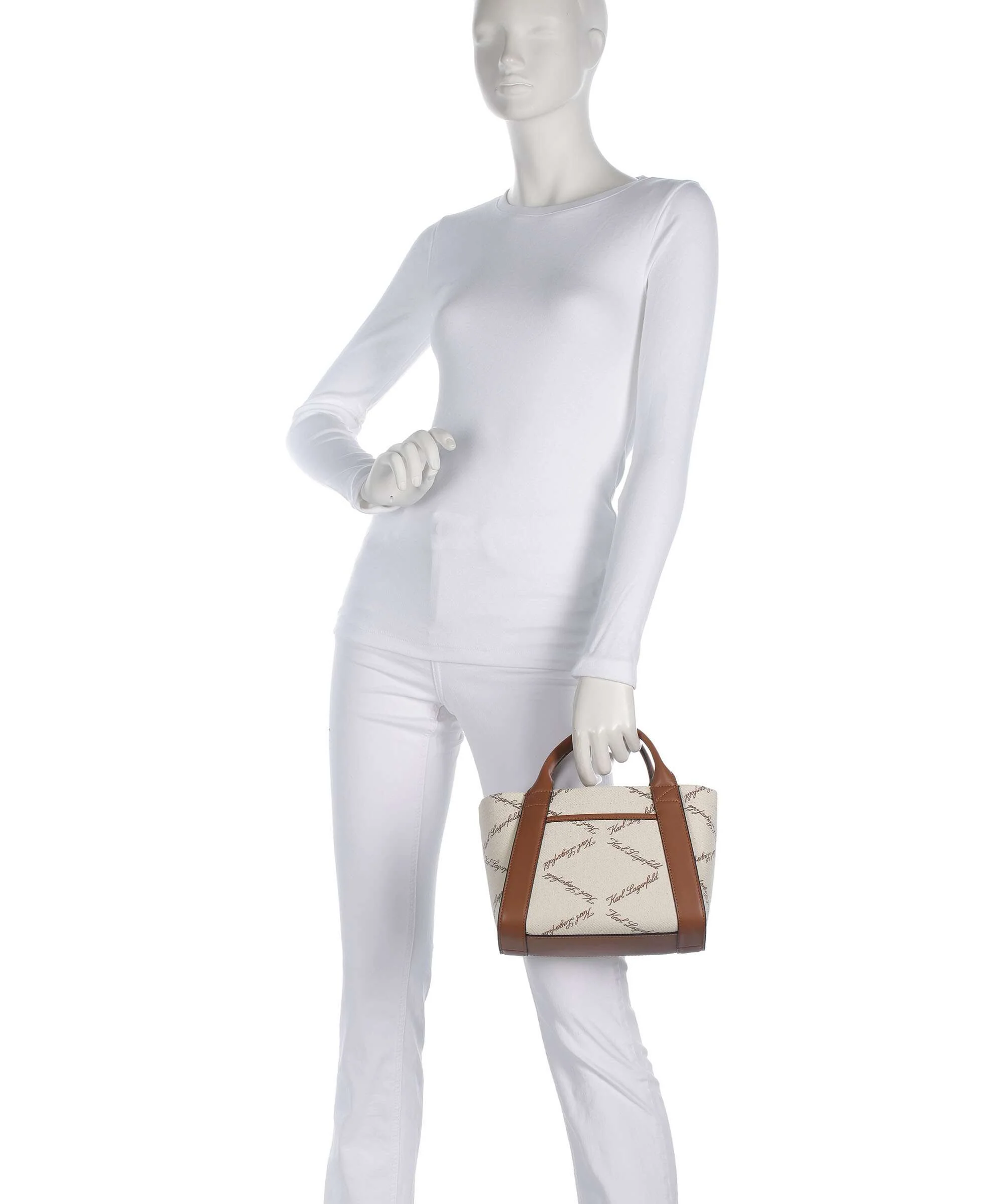 Karl Lagerfeld K/Ville Small Torebka natural canvas/tan - Image 3