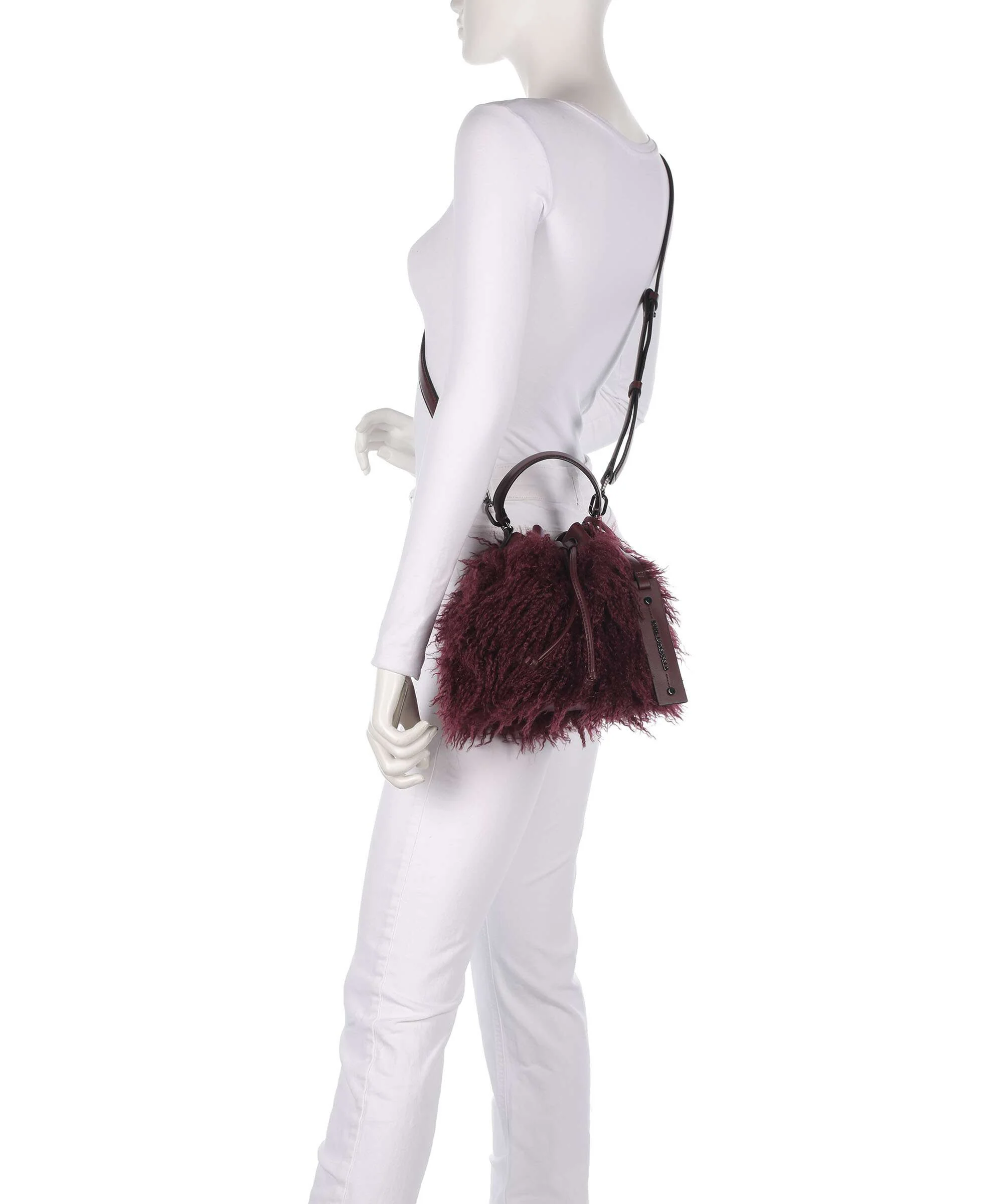 Karl Lagerfeld K/Weave Torebka worek windsor/burgundy - Image 4